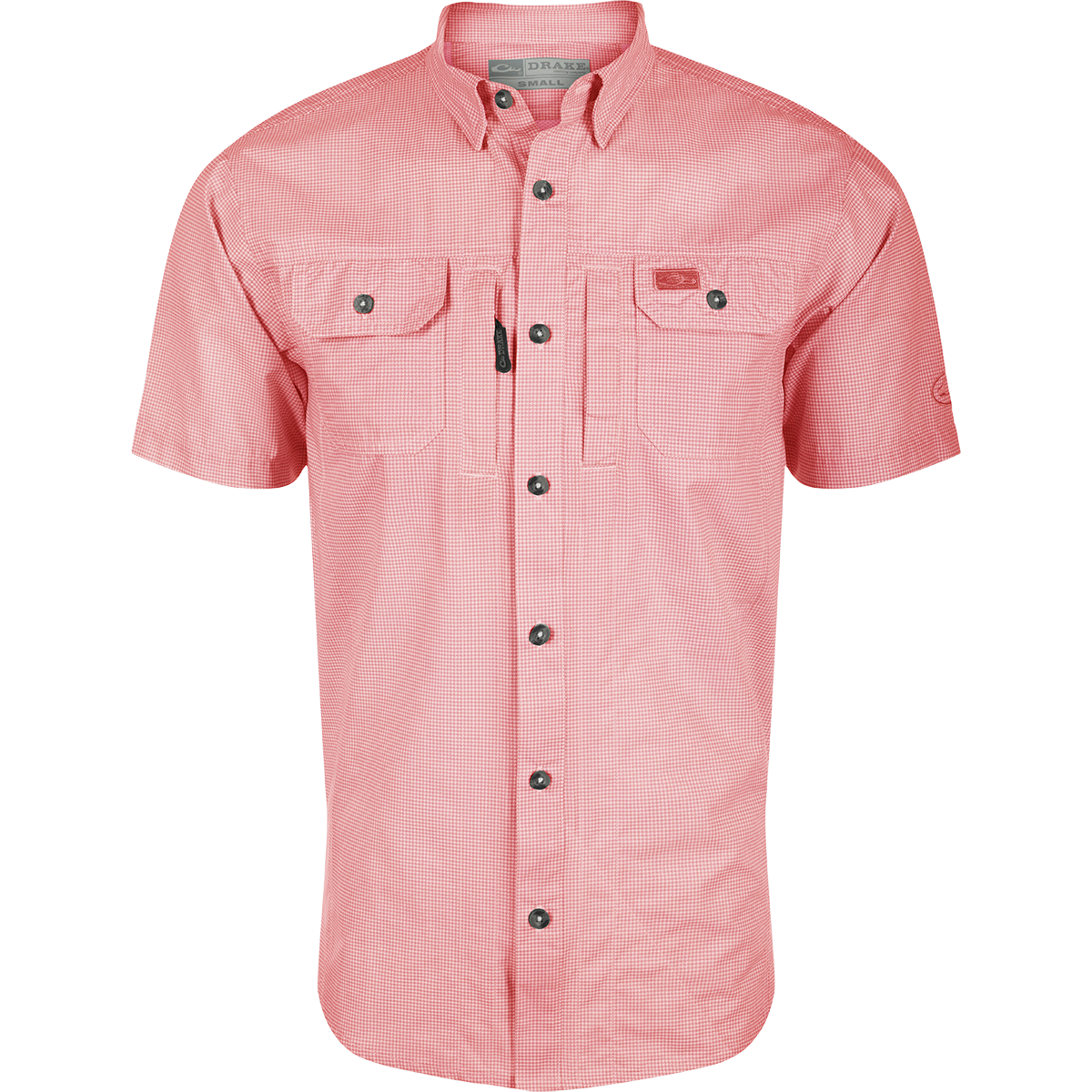 Frat Houndstooth Check Button Down Short Sleeve Shirt for Men - Classic Plaid Casual Shirt for College, Party & Summer Outfits