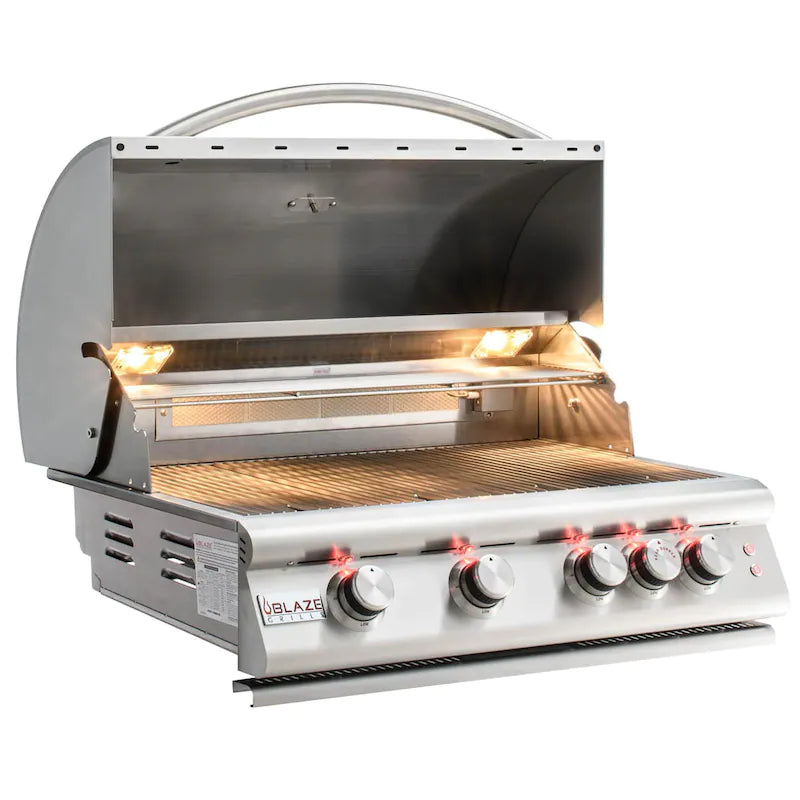 Blaze 32-Inch 4-Burner Marine Grade LTE Grill - BLZ 4LTE2MG | Stainless Steel Outdoor Gas Grill for Boating, Camping & Backyard BBQs
