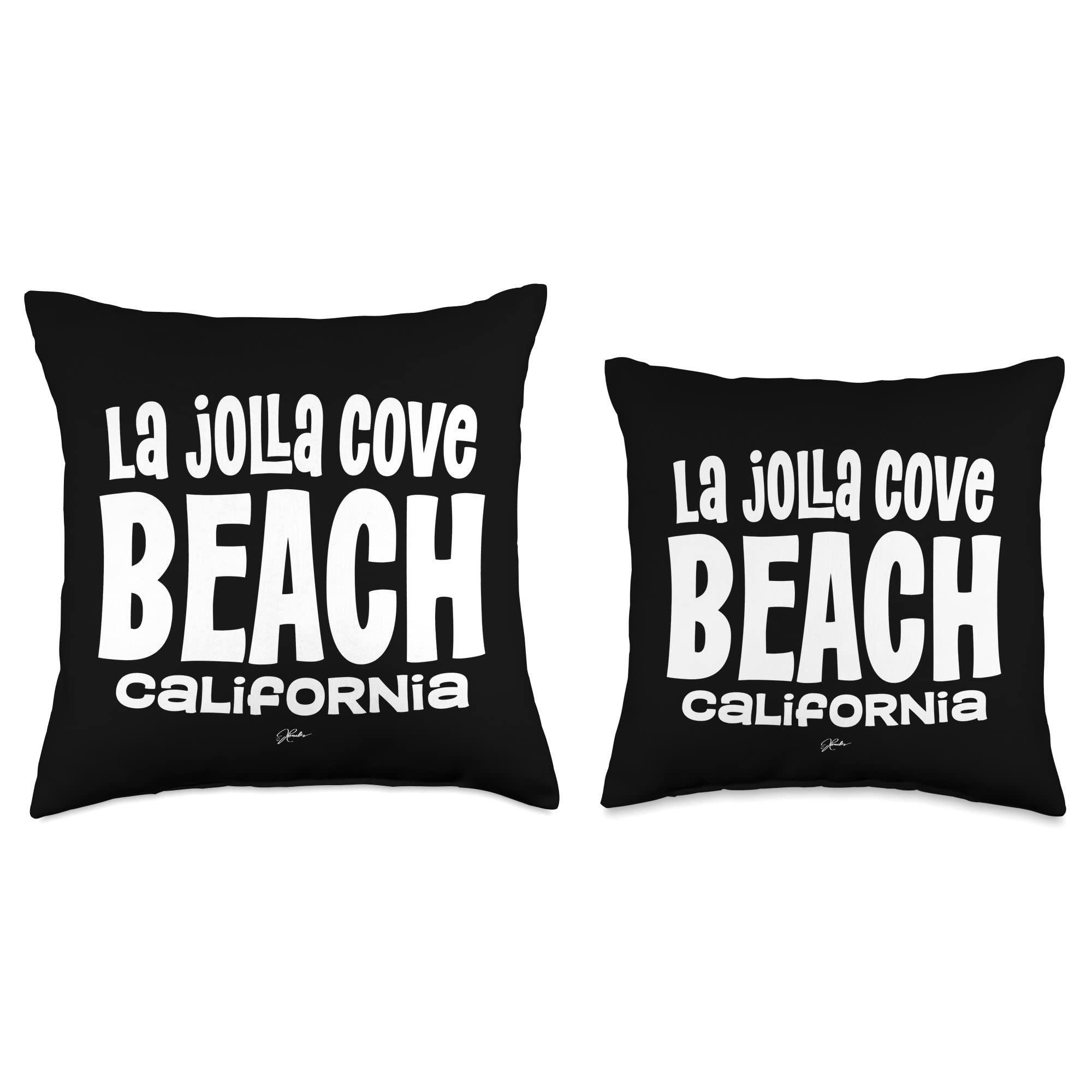 La Jolla Cove Beach San Diego California Throw Pillow - Coastal Decor for Living Room, Bedroom & Outdoor Patio