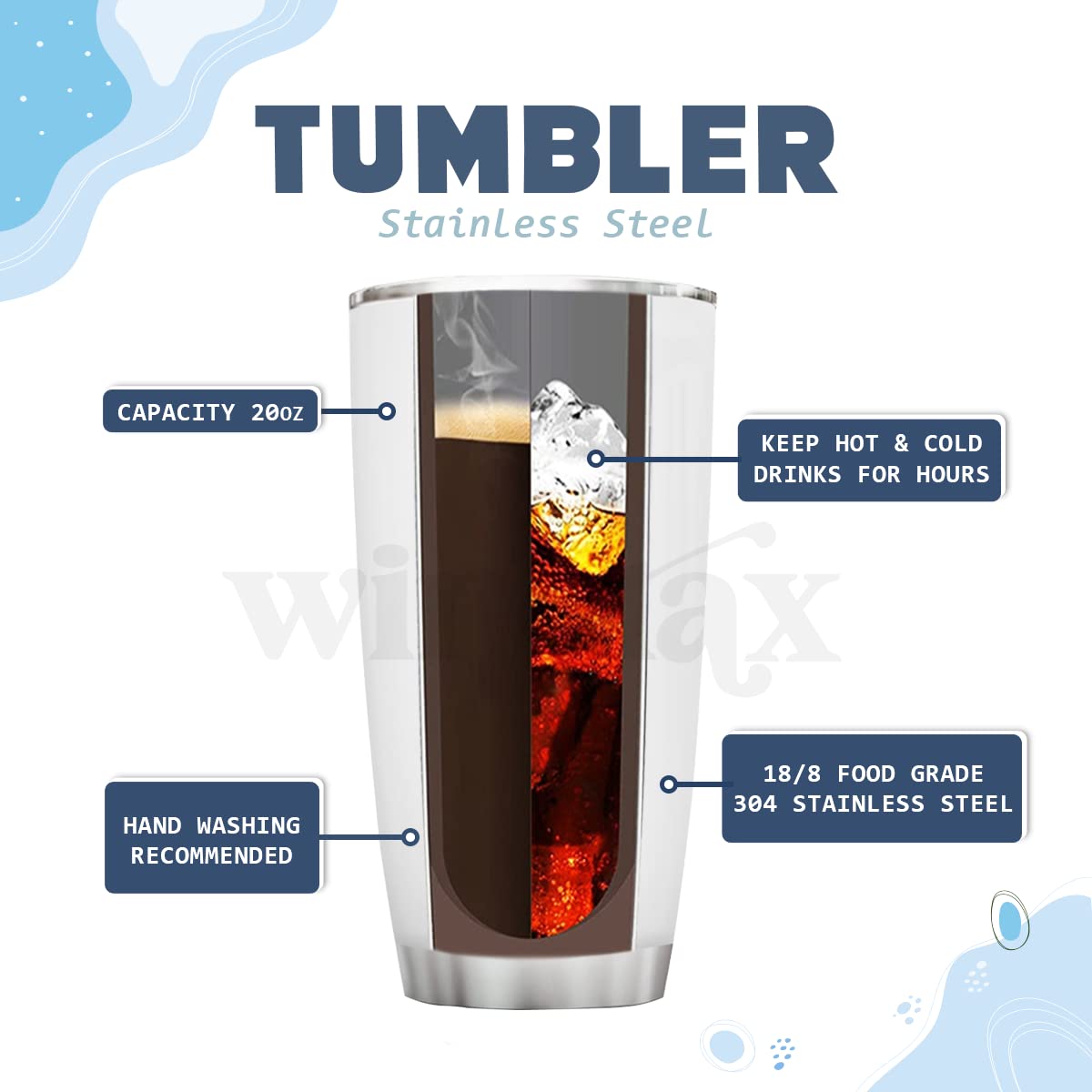 Personalized Viking Tumbler - 20oz & 30oz Stainless Steel Insulated Coffee Travel Mug with Lid - Custom Name Engraved - Perfect Birthday/Christmas Gift for Men & Women - Ideal for Camping, Office & Outdoor Adventures