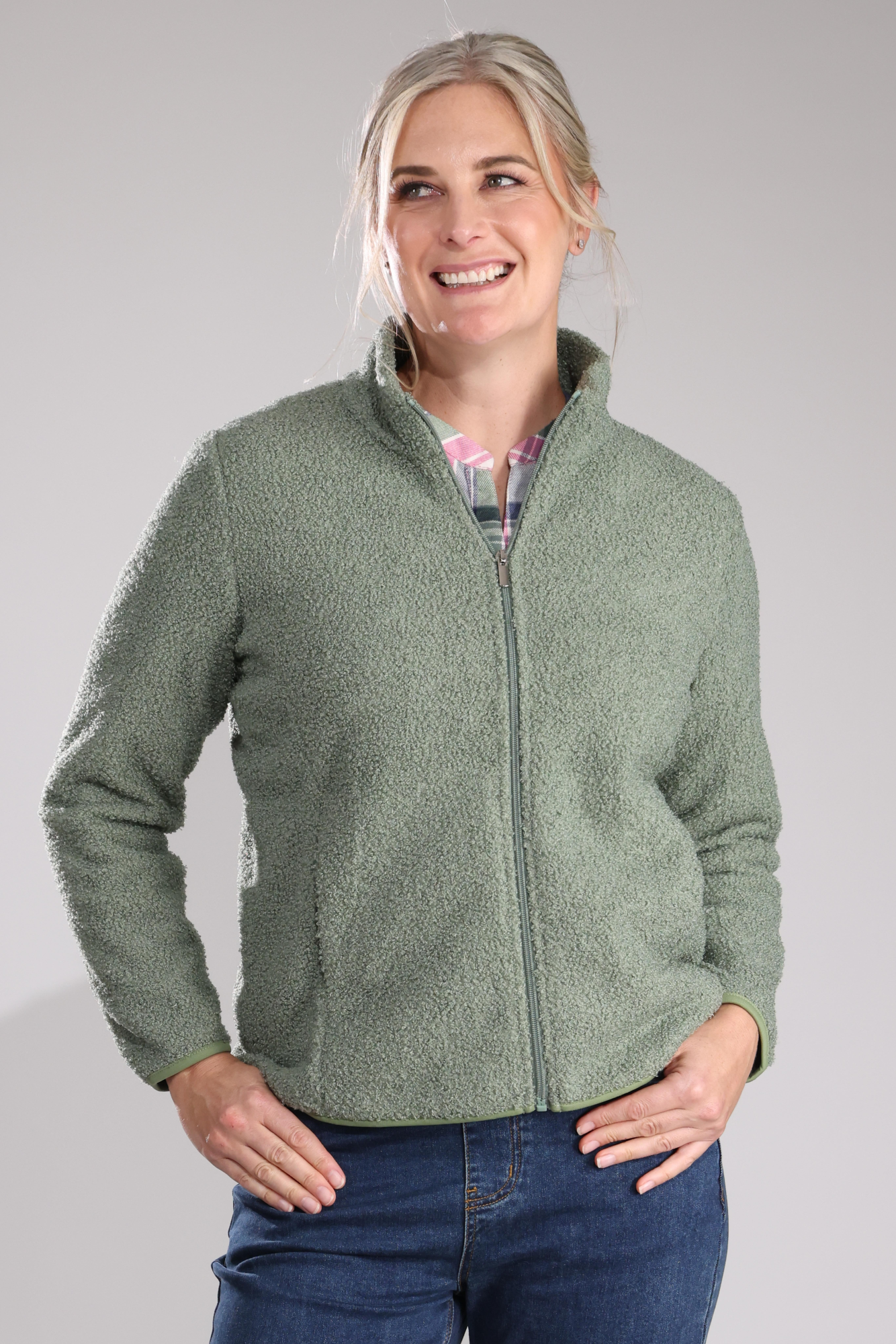 Premium Bonded Fleece Jacket for Men & Women - SAGE 3431B1 | Warm Winter Outerwear for Hiking, Camping & Outdoor Activities