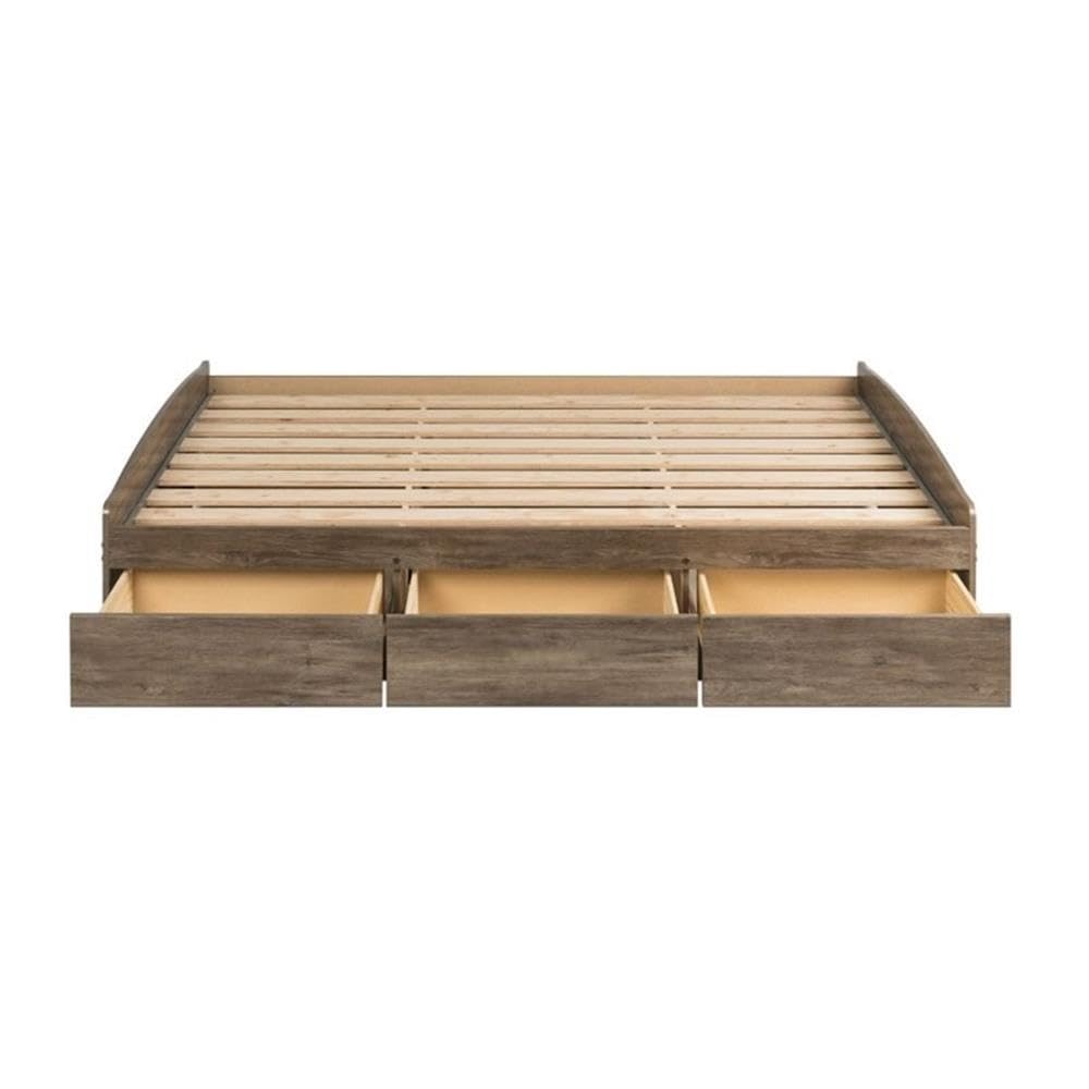**Home Square 3-Piece Queen Bedroom Set - Platform Bed & 2 Nightstands with Drawers | Modern Bedroom Furniture for Small Spaces & Guest Rooms**