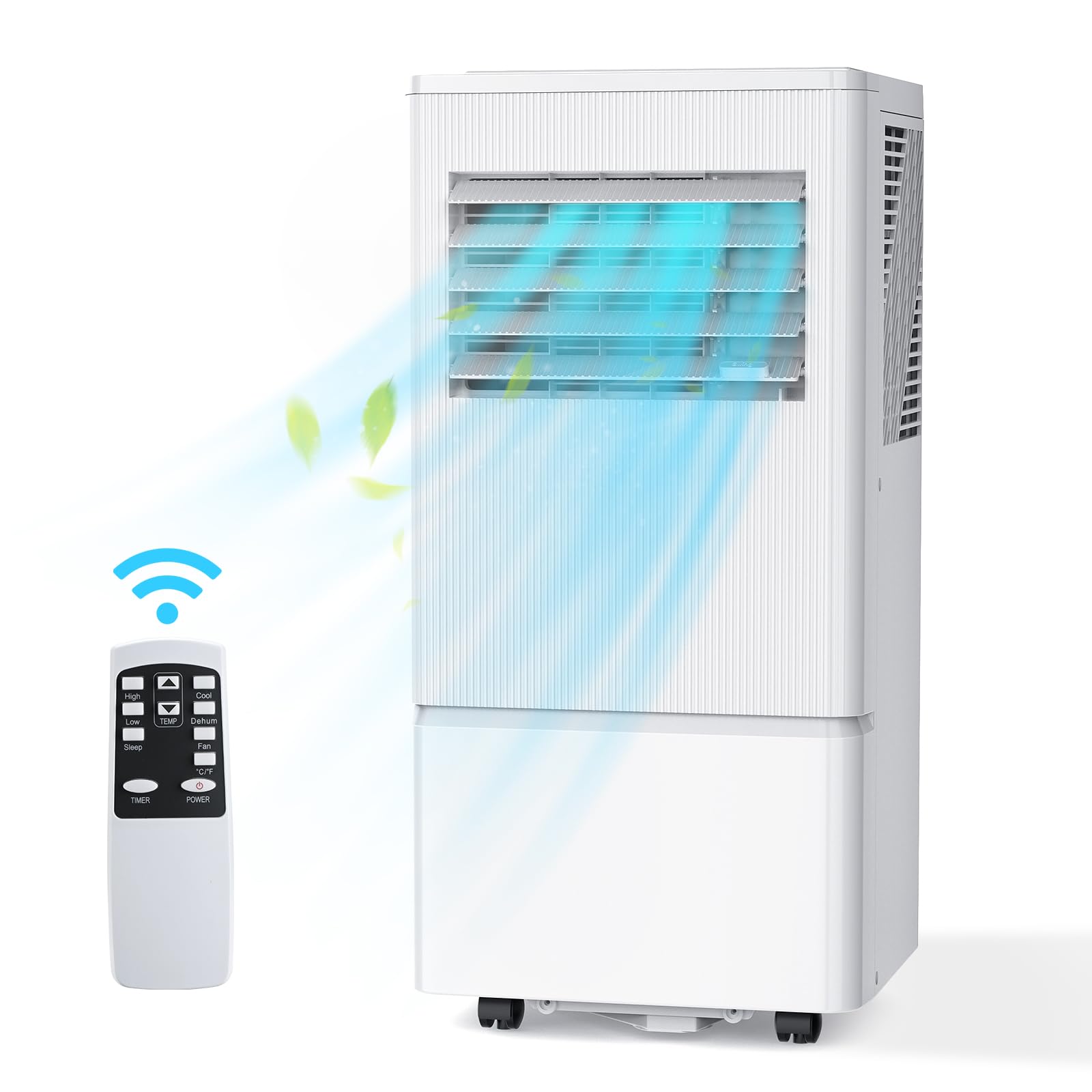 Air Choice 10000 BTU Portable Air Conditioner - Cools Rooms Up to 450 Sq.Ft, 24H Timer, Remote Control, Sleep Mode, Window Kit Included - 3-in-1 Quiet AC Unit for Home, Office, Dorm, Bedroom & Living Room - Perfect for Summer Cooling & Year-Round Comfort