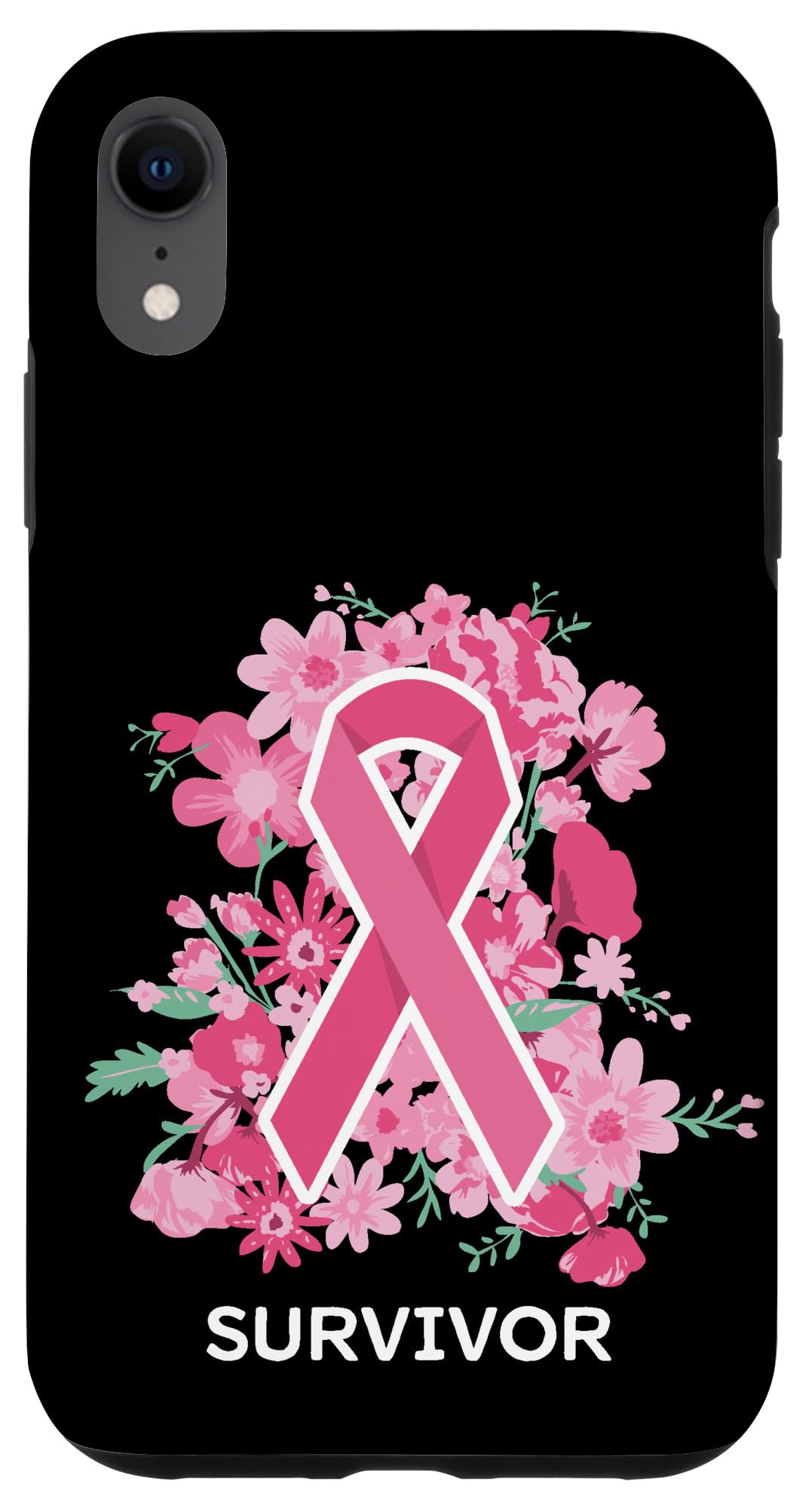 iPhone XR Breast Cancer Awareness Case for Women - Pink Ribbon Survivor Apparel Phone Cover | Support Survivors with Inspirational Phone Accessory for Everyday Use