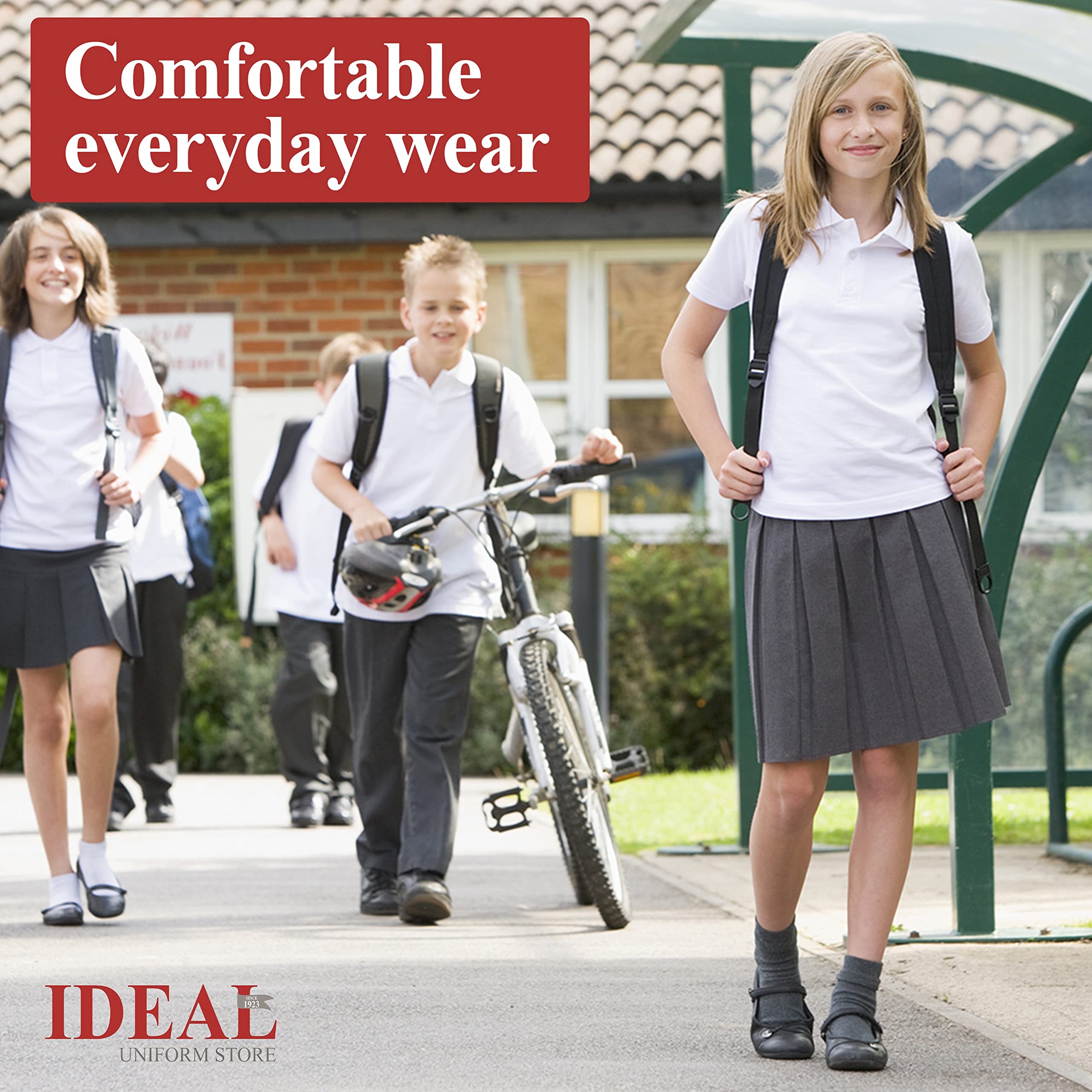 Premium Unisex White Performance Polo Shirt for Kids - Breathable Short Sleeve Collared Shirt for School Uniforms & Sports (Small) | Perfect for School Days, Team Events & Casual Outings
