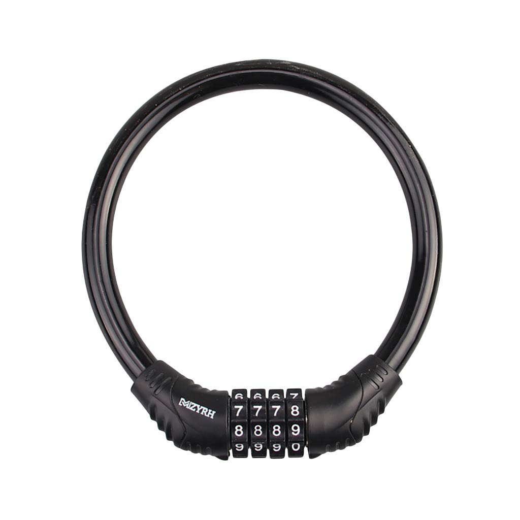 Heavy Duty Bike Lock Cable - Secure Combination Chain & Digital Round Wire Bicycle Tire Lock | Portable & Sturdy for Road Bikes, Mountain Bikes & Commuting