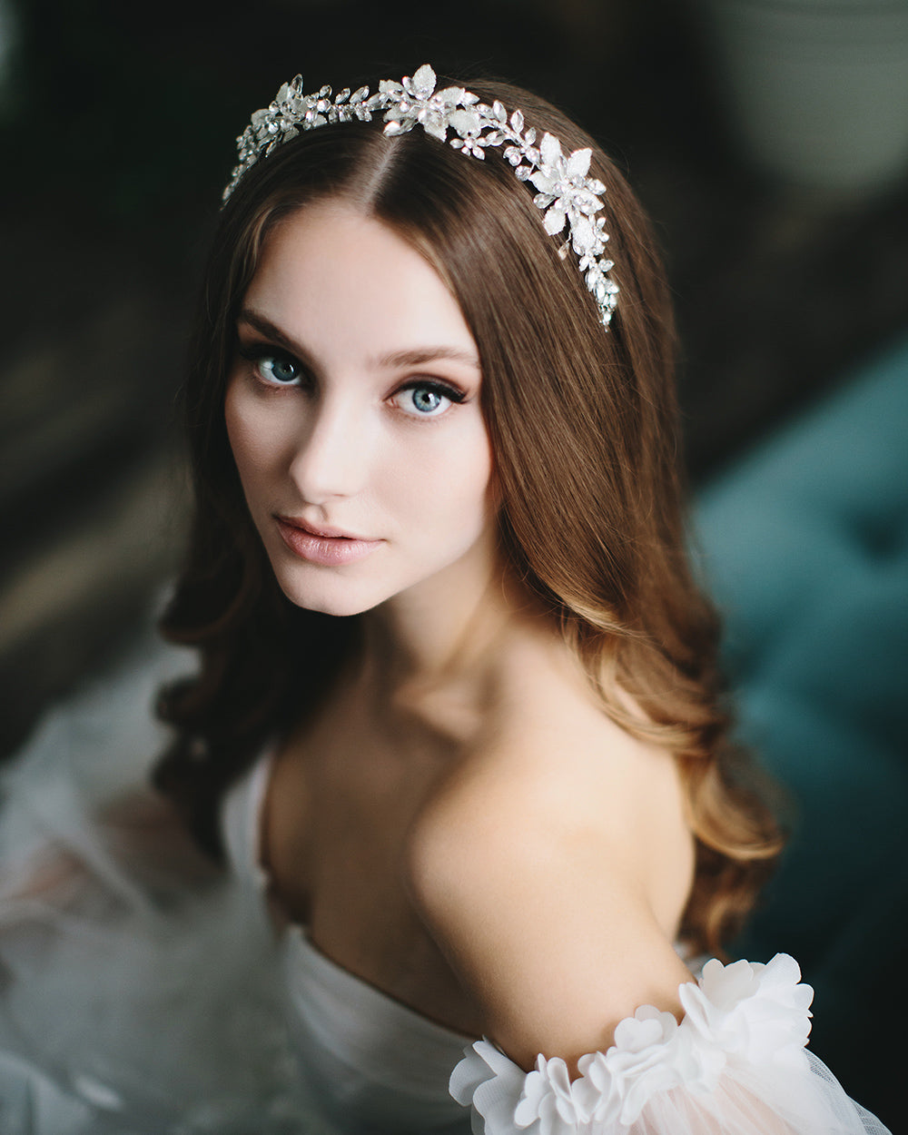 Elegant Iris Bridal Headpiece - Floral Wedding Hair Accessory for Brides, Bridesmaids & Special Occasions | Perfect for Boho, Vintage & Garden Weddings