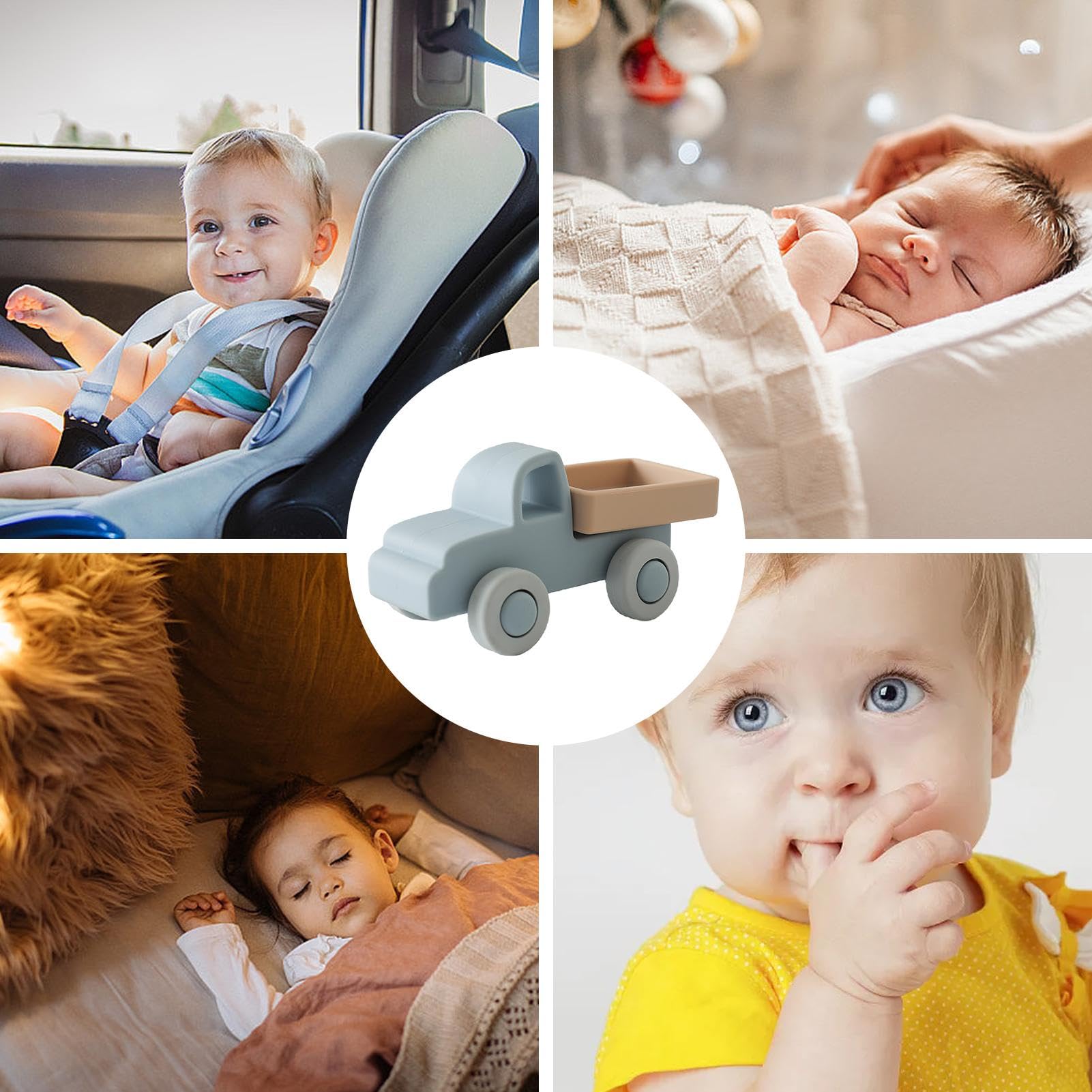 Baby Silicone Teether Car - Safe Chew Toy for Boys & Girls | Early Learning & Parent-Child Interaction | Perfect for Teething Relief & Playtime Fun