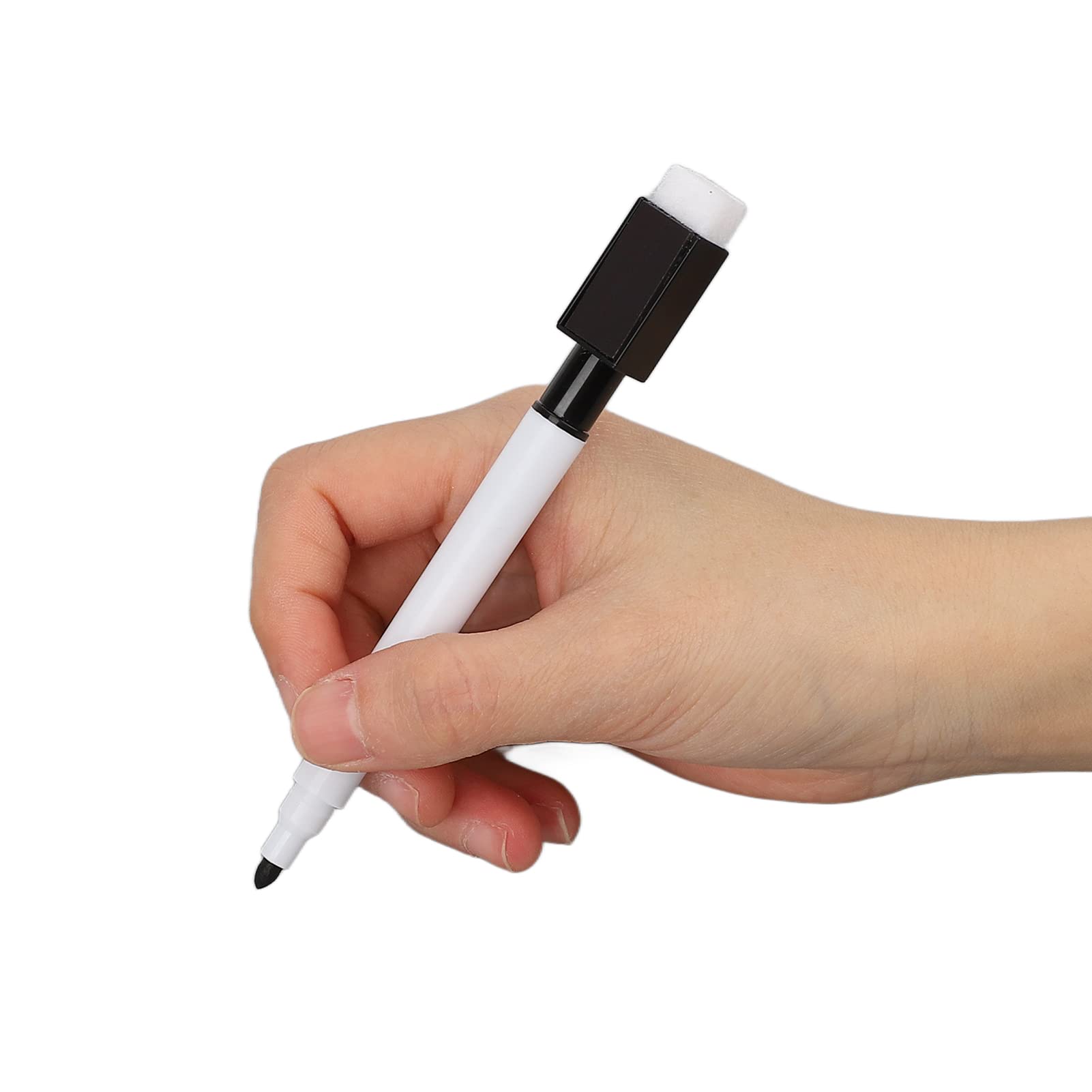 12-Pack Dry Erase Whiteboard Stickers with Marker - 10x10cm Reusable Self-Adhesive White Board Sheets for Office, School, Home - Perfect for Notes on Tables, Doors, Walls & Refrigerators