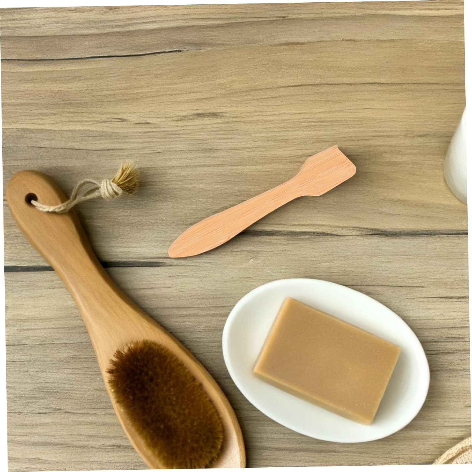 Mikinona 5-Piece Wooden Makeup Spatula Set - Mini Beauty & Food Scraper for Bottles, Jars, and Lotion Containers - Perfect for Getting the Last Drop of Cosmetics - Ideal for Makeup Artists, DIY Skincare, and Kitchen Use