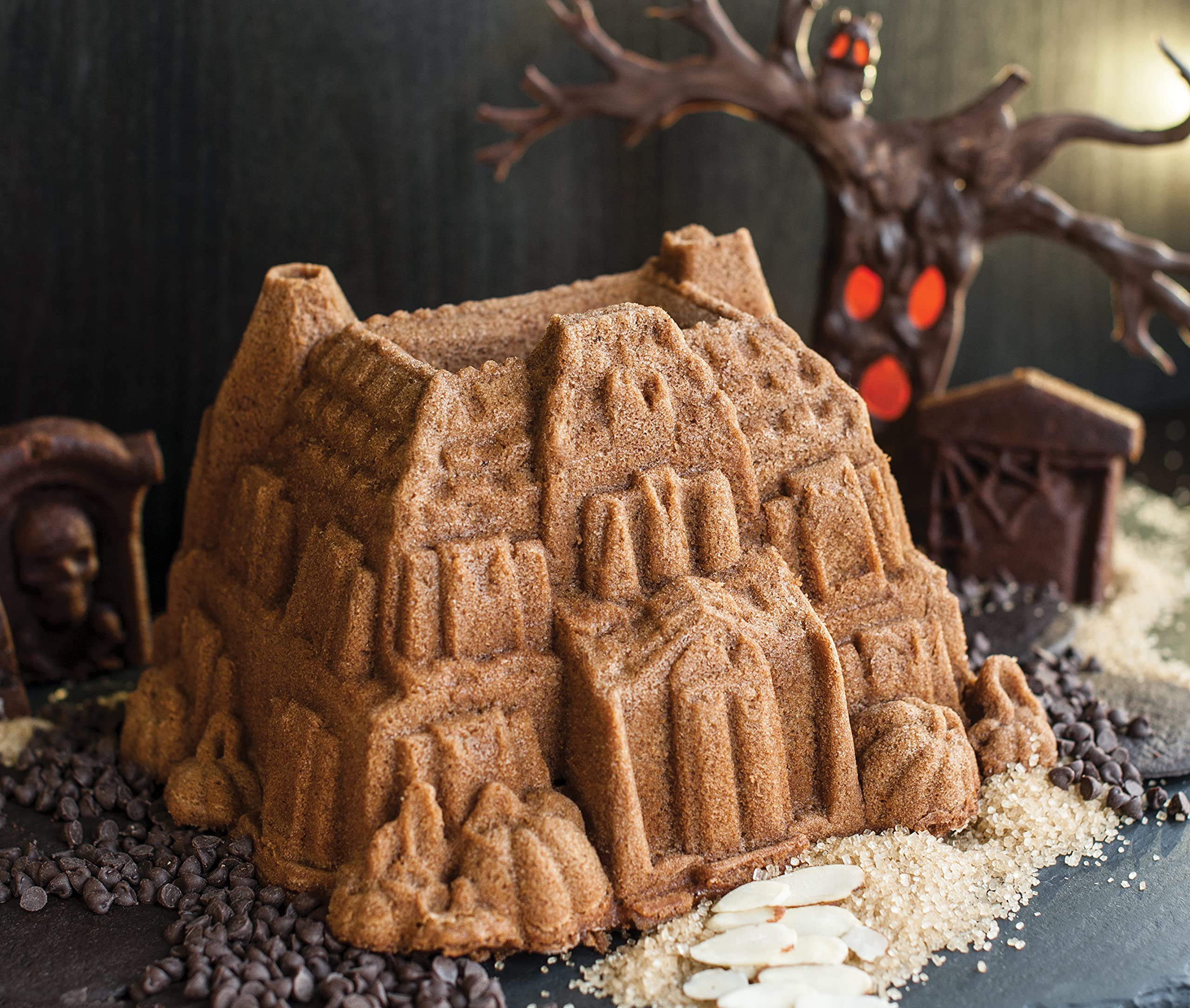 Nordic Ware Haunted Manor Bundt Pan - Halloween Cake Mold for Spooky Baking | Perfect for Halloween Parties, Themed Desserts, and Seasonal Treats