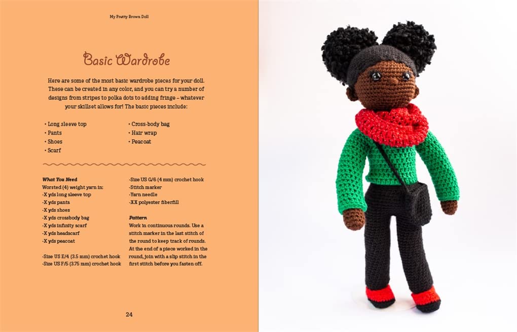Brown Crochet Doll Patterns - Customizable DIY Amigurumi Doll Kit for Kids & Adults | Perfect for Gifts, Home Decor & Playtime