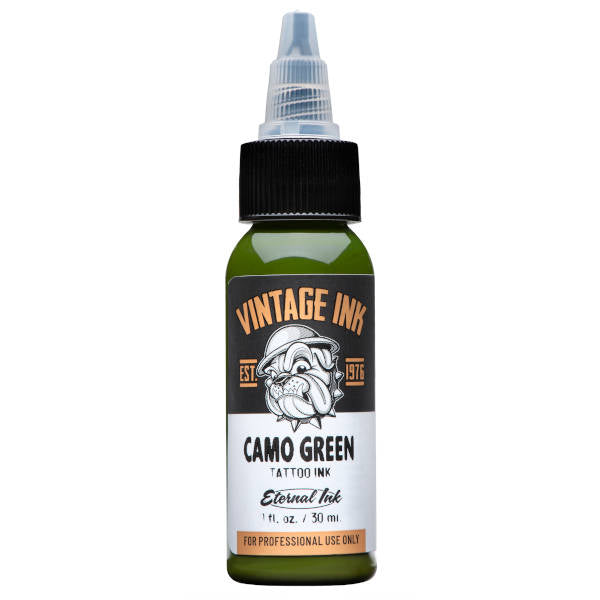 Eternal Vintage Ink Camo Green Ink - Premium Fountain Pen Ink for Writing, Calligraphy & Art - Perfect for Journals, Letters & Creative Projects