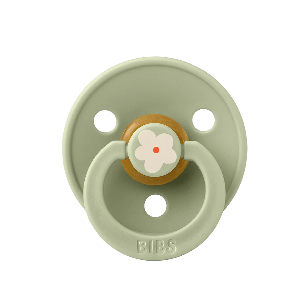 Bibs Studio Collection Color Pacifier - Jasmine Sage Mix | Soothing Baby Teether for Daycare, Travel & Sleep Comfort