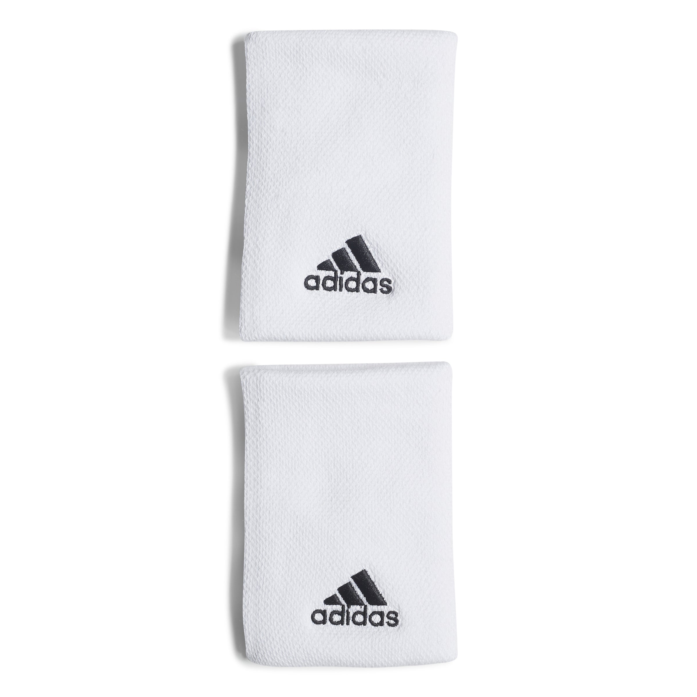 Adidas Interval Large Wristbands White/Black HD9127 - Sweat Absorbent Sports Wristbands for Running, Basketball, Tennis & Workout