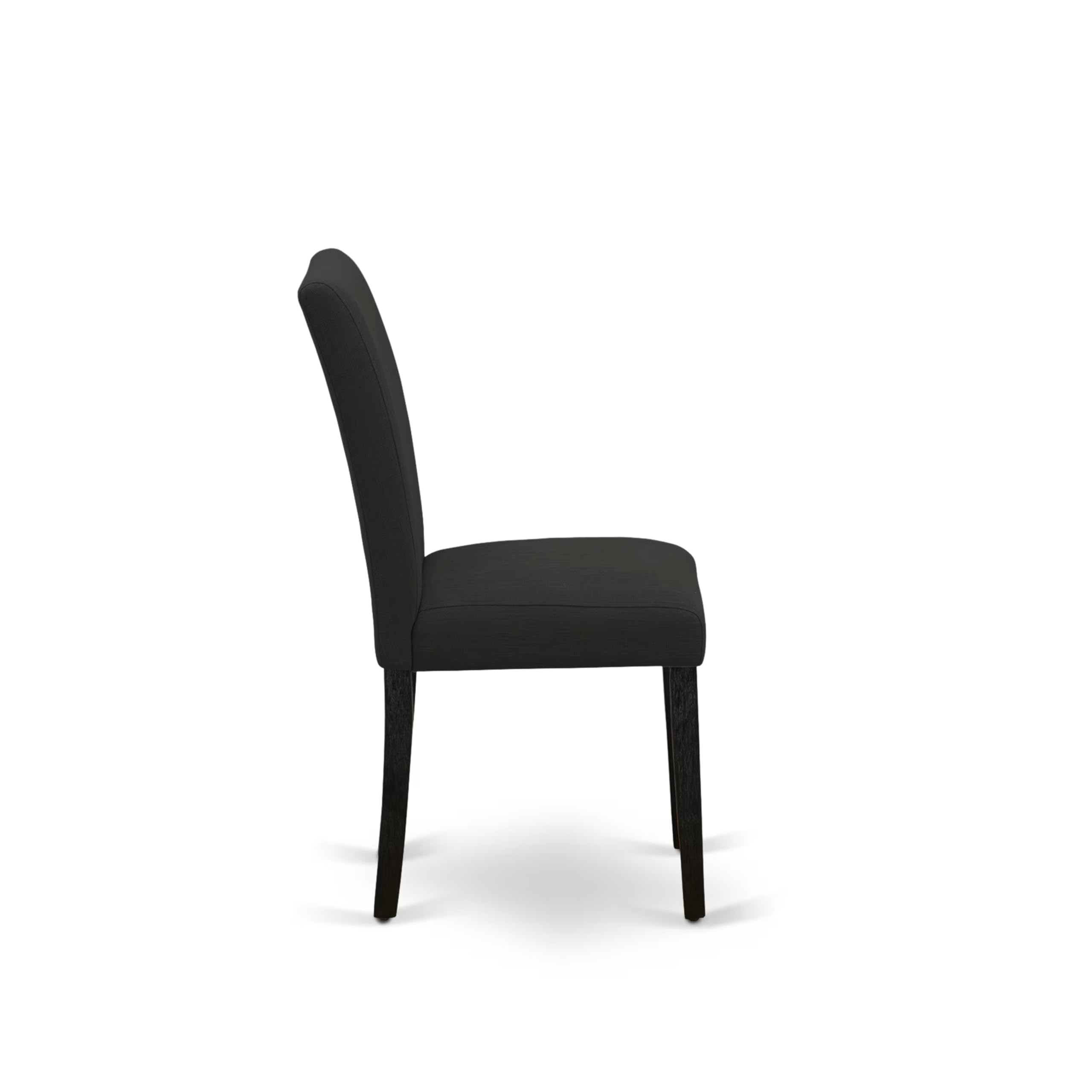 East West Furniture 5-Piece Dining Table Set for 4 - 36x60 Inch Rectangle Kitchen Table with V-Legs & 4 Black Linen Upholstered Chairs, Multi-Color - Perfect for Small Spaces, Breakfast Nooks, and Modern Apartments