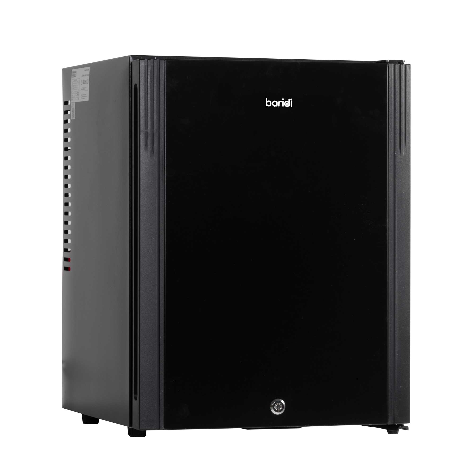 Baridi 35L Ultra Quiet Mini Fridge for Drinks & Wine with LED Light - Compact Beverage Cooler for Home, Office, Dorm - Energy Efficient Black Refrigerator (Model DH58) - Perfect for Parties, Bedrooms & Small Spaces