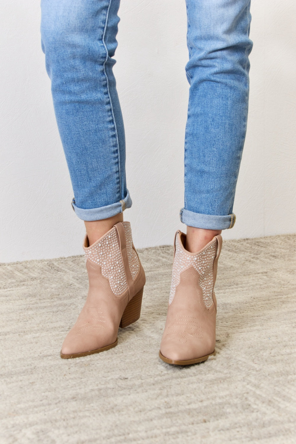 Sparkly Rhinestone Cowgirl Booties for Women - Western Ankle Boots for Country Dancing & Night Out