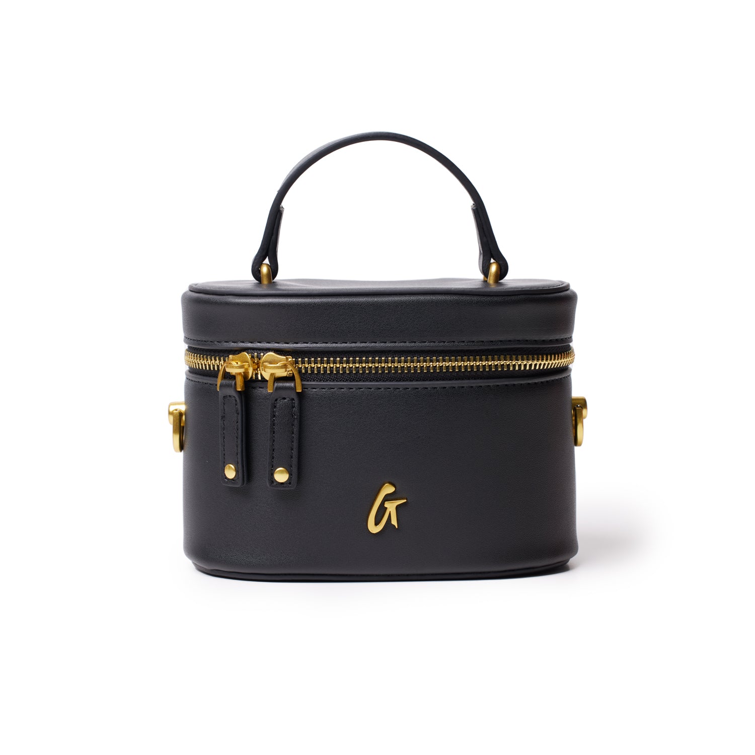 Mini Smooth Gold Vanity Bag - Elegant Black Clutch for Women | Perfect for Parties, Weddings & Evening Events