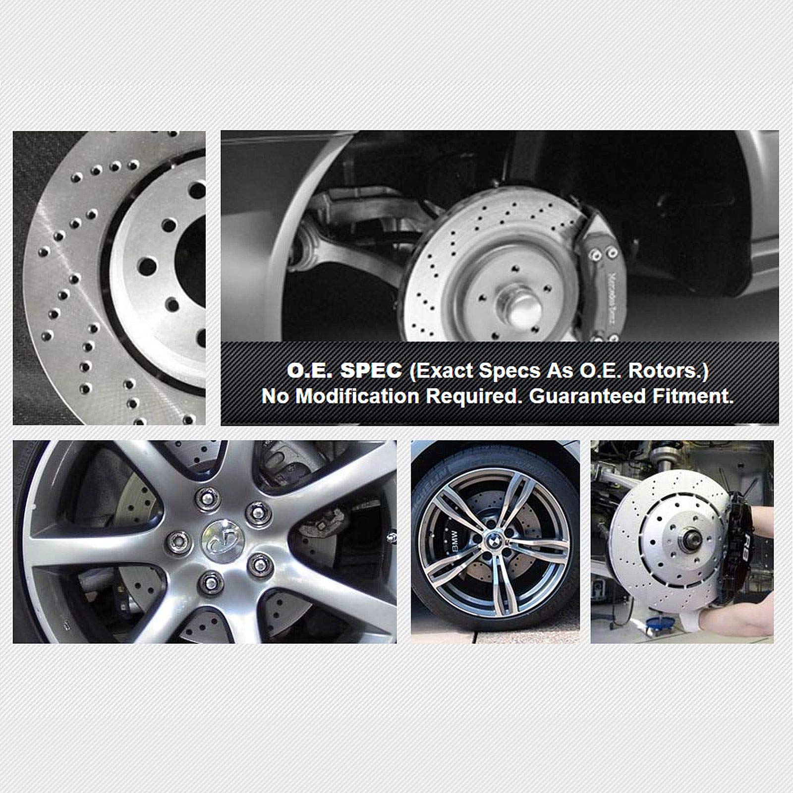 High-Performance Power Sport Front Brake Kit - Ceramic Brake Pads & Rotors for 2014-2015 Lexus IS250 | Smooth Stopping Power for Daily Commuting & Sport Driving