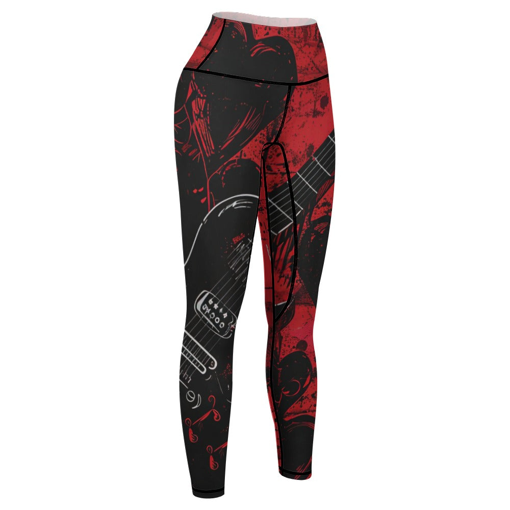 Guitar Love Yoga Pants - High Waisted Stretchy Workout Leggings for Women | Perfect for Yoga, Gym & Casual Wear