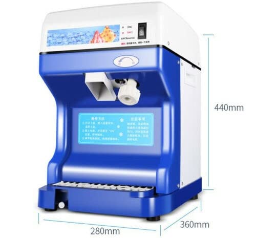 Commercial Electric Ice Crusher & Shaver - Heavy Duty Snow Cone Maker, 220V Ice Machine for Restaurants, Bars, and Home Parties