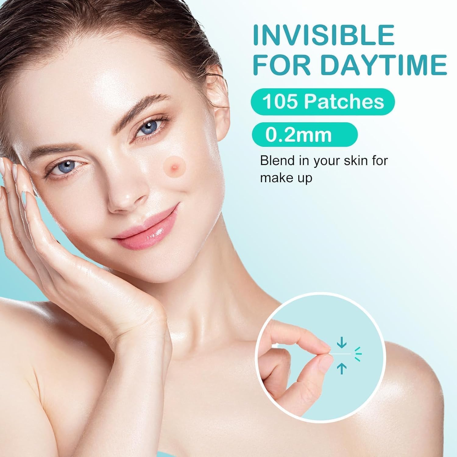ACOTYE Hydrocolloid Pimple Patches with Salicylic Acid & Tea Tree Oil for Large Zits - Face, Chin & Back Acne Treatment (210 Count) - Perfect for Overnight Spot Treatment & Daily Breakout Care