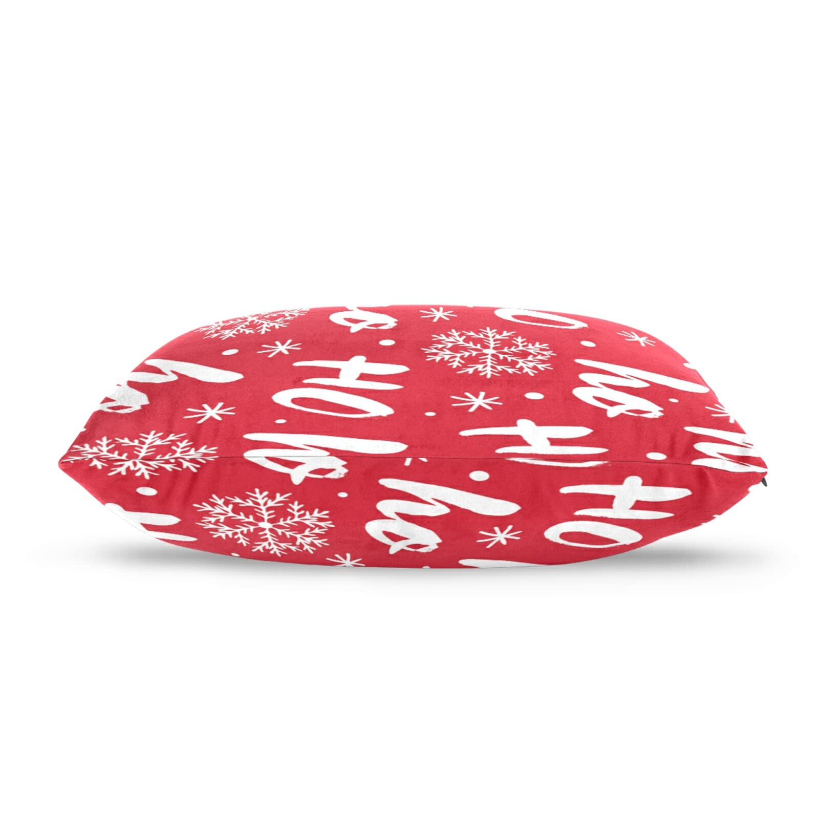 BAXIEJ Snowflake Red White Decorative Pillow Covers King Size 20x36 Inches - Ultra Soft Throw Pillow Cases for Couch, Bed, Sofa - Christmas Winter Home Decor (Insert Not Included)