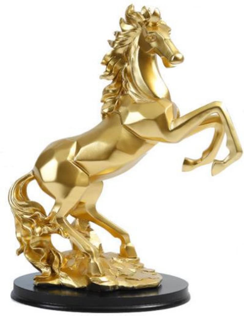 YEStge Gold Horse Resin Statue - Elegant Home & Office Decor for Desktop, Bookshelf, Wine Cabinet | Perfect Gift for Horse Lovers & Stylish Interior Design