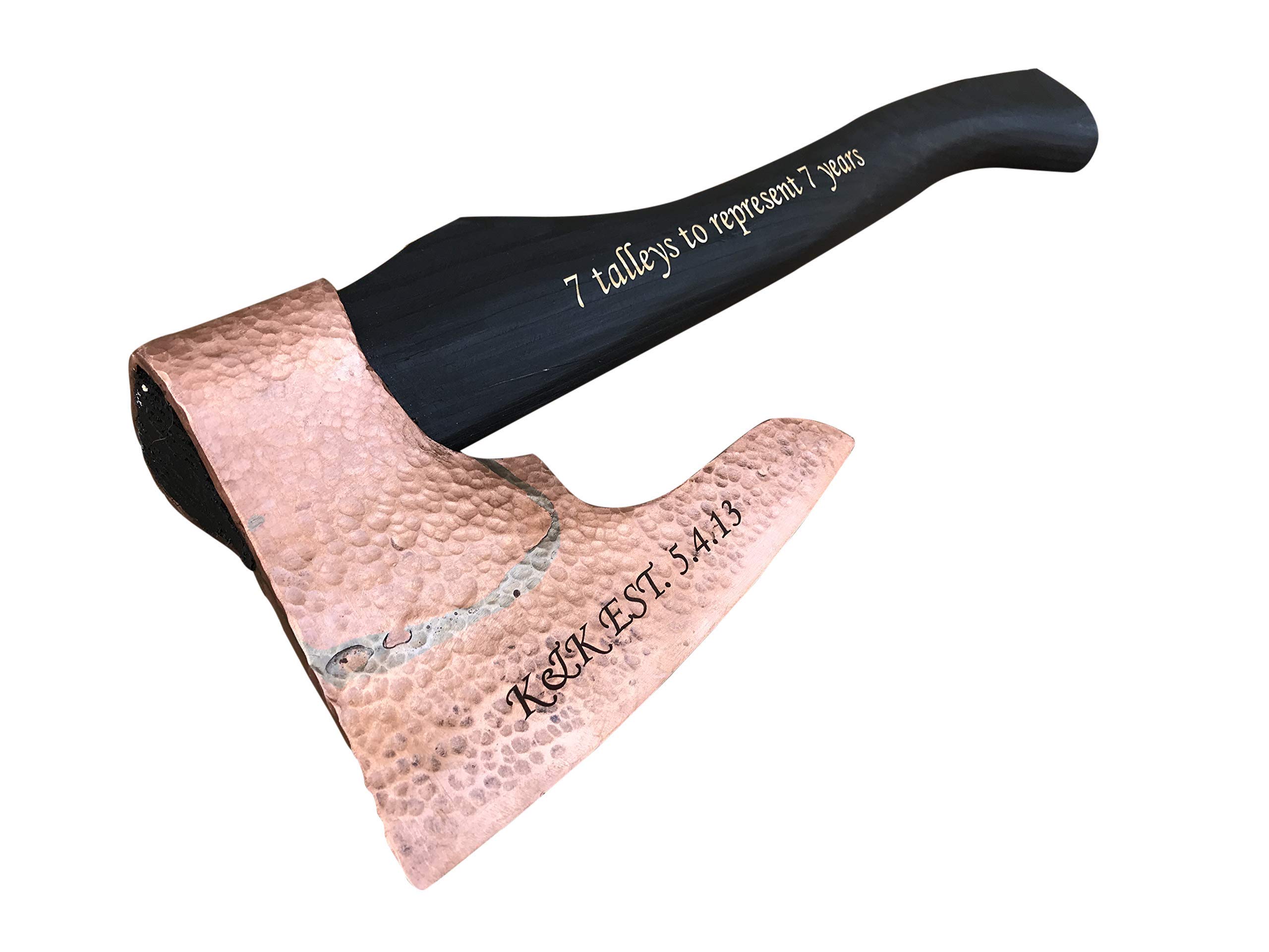 Handcrafted Copper Axe - Unique 7th Anniversary Gift for Men, Wedding Anniversary Present, Durable Outdoor Camping Tool for Hiking & Survival Gear - Perfect for Woodworking & Bushcraft Enthusiasts