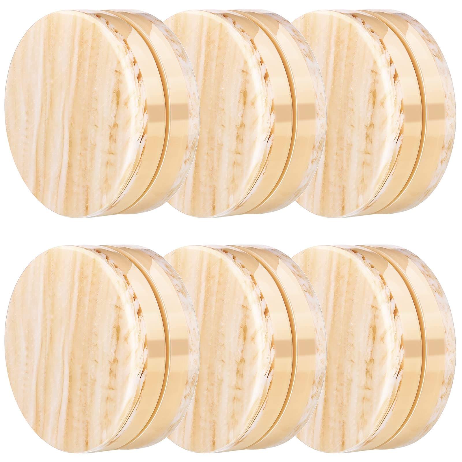 Jetec 6 Pairs Magnetic Curtain Weights - Strong Shower & Window Drapery Magnets for Tablecloth & Curtain Liner - Beige - Keep Curtains in Place Indoor/Outdoor Use