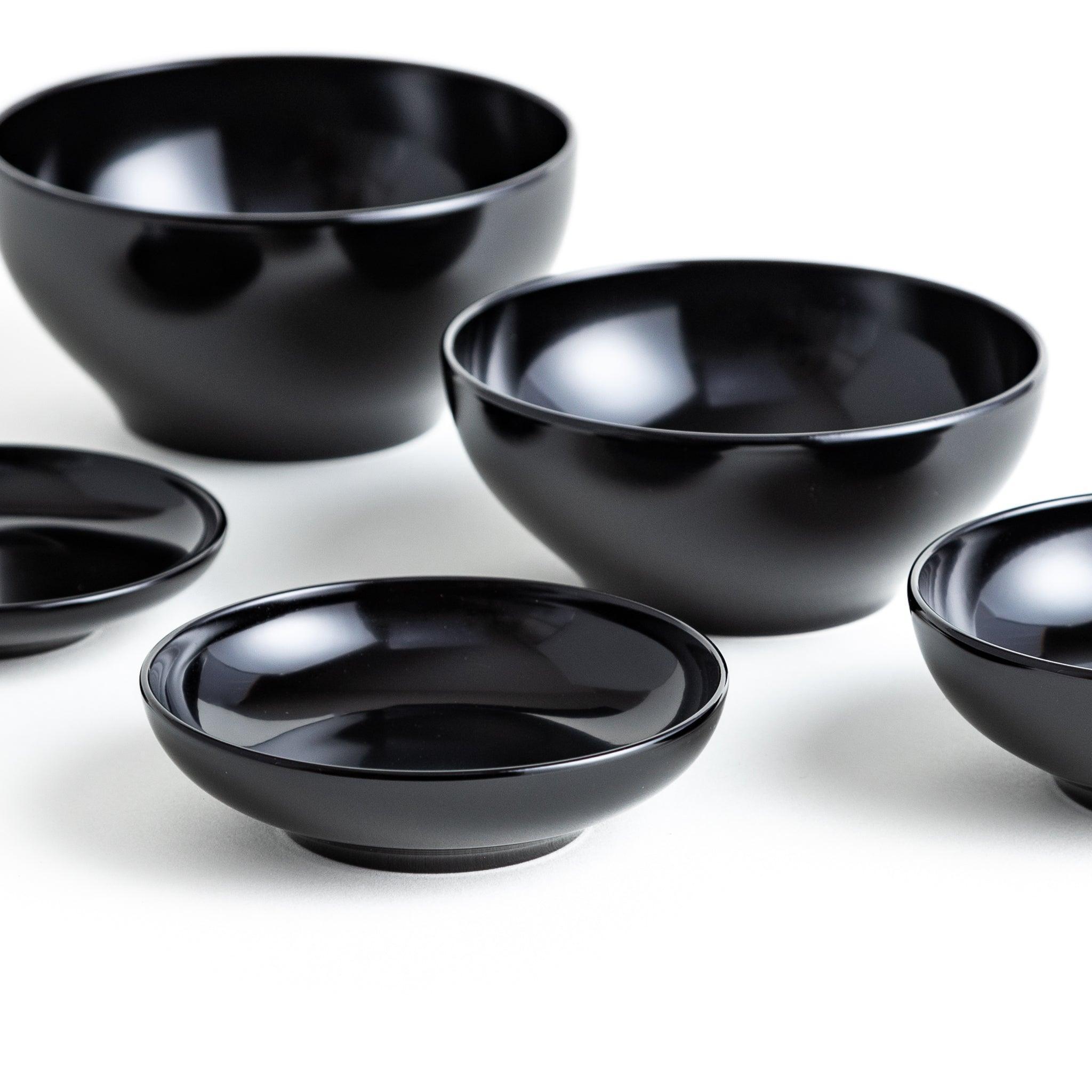 5-Piece Nested Oryoki Set - Traditional Japanese Zen Buddhist Meal Bowls for Mindful Eating, Meditation & Ceremonial Use