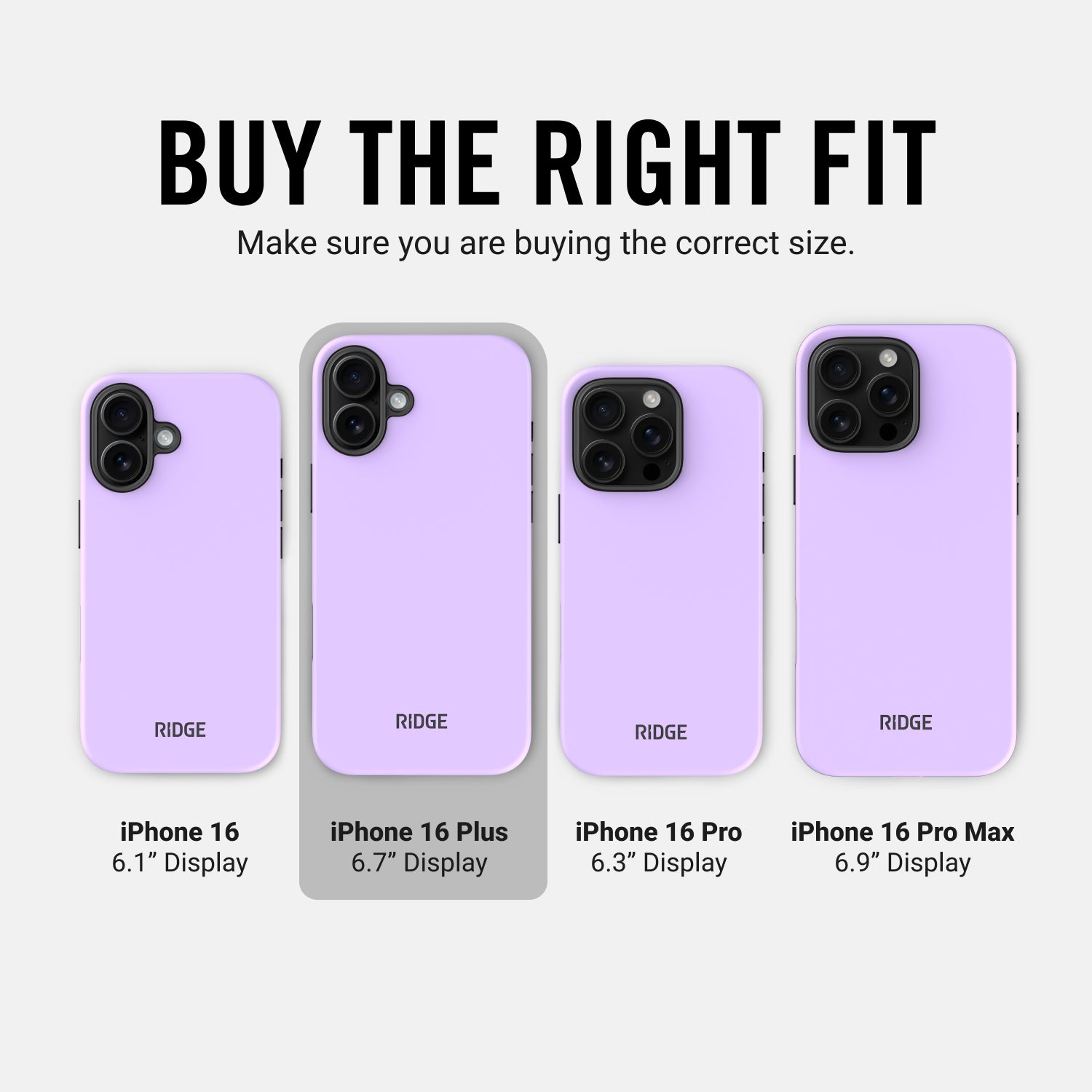 Durable Lavender Phone Case for iPhone 16 Plus - Slim Protective Cover with Shock Absorption - Perfect for Everyday Use, Work & Travel