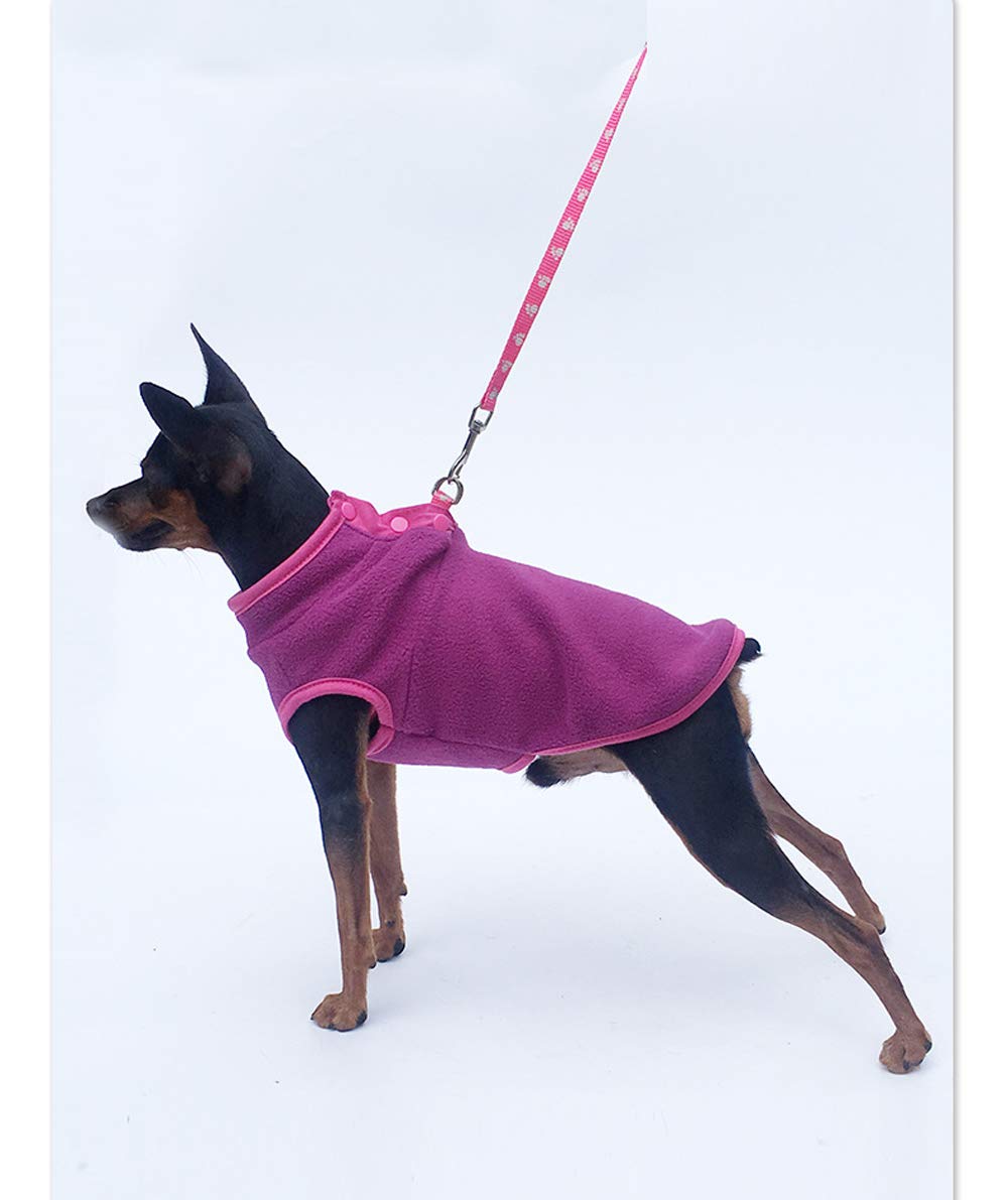 Winter Warm Dog Fleece Sweater - Cozy Pet Clothes for Small & Medium Dogs | Puppy Shirt, Dog Vest & Jacket (XS, Purple) | Perfect for Cold Weather Walks & Indoor Comfort