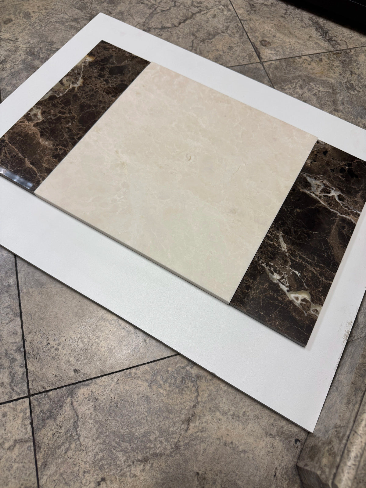 12x12 White Pearl Marble Tile – Timeless Beige Elegance for Bathroom, Kitchen & Flooring Backsplash