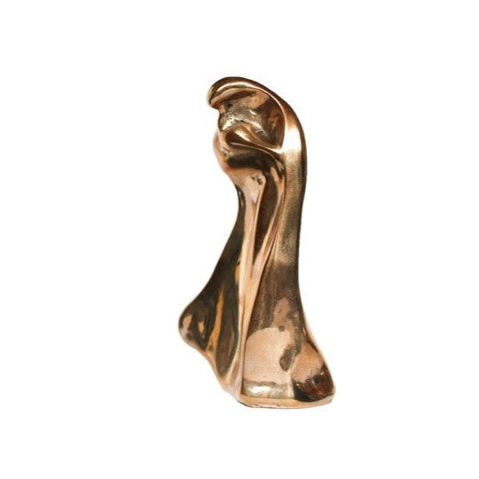 Small Madonna Polished Shelf Sculpture by Heloise Crista - Elegant Religious Home Decor for Living Room, Bedroom & Office