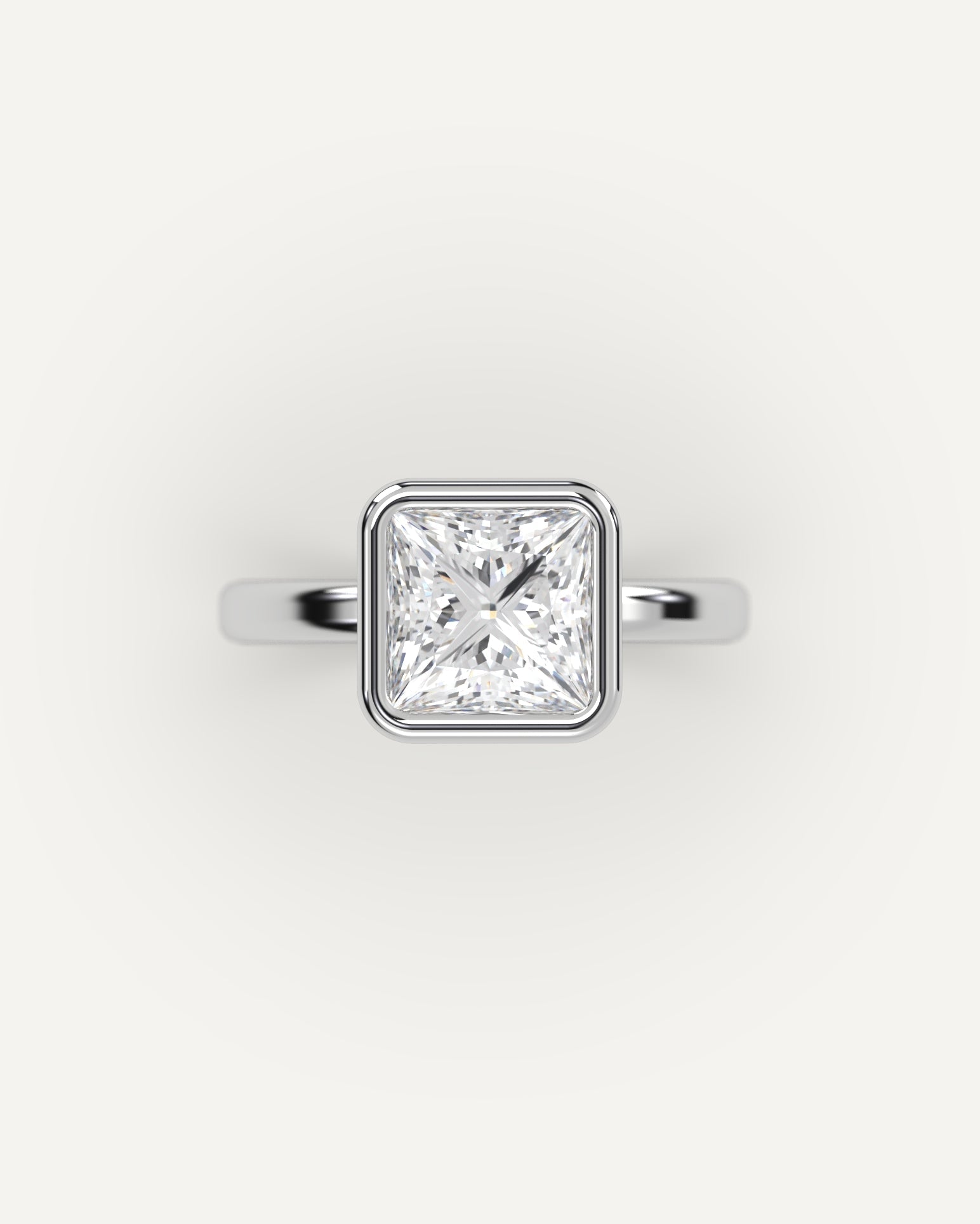 2 Carat Princess Cut Diamond Engagement Ring - Sparkling Solitaire for Proposals, Weddings & Anniversaries | 14K White Gold, GIA Certified