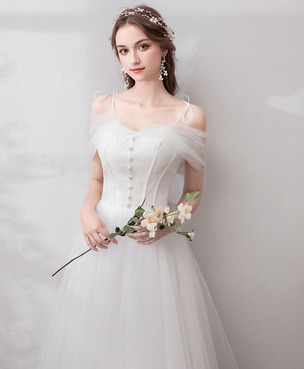 Elegant White Sweetheart Tulle Long Prom Dress - Formal Evening Gown for Homecoming, Wedding, Quinceañera & Special Occasions