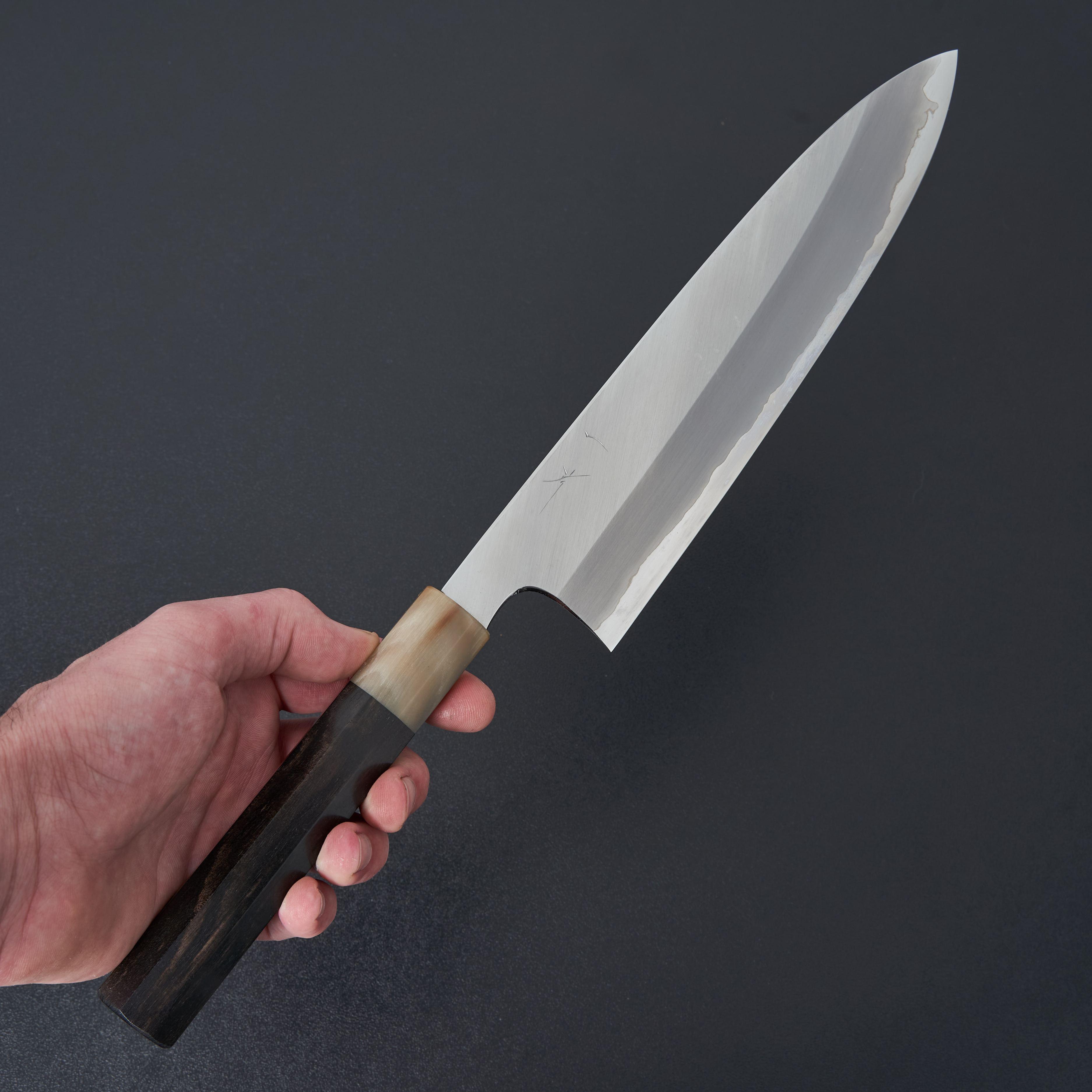 Hitohira Togashi Blue #1 Stainless Clad Gyuto 240mm Japanese Chef Knife with Taihei Ebony Handle - Professional Kitchen Tool for Slicing, Dicing & Meat Cutting