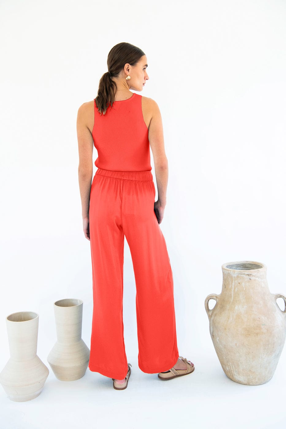 Premium Garbo Satin TENCEL™ Pants for Women - Soft & Comfortable High-Waisted Trousers in Multiple Colors | Office Wear, Casual Outfits, Travel & Lounge Pants