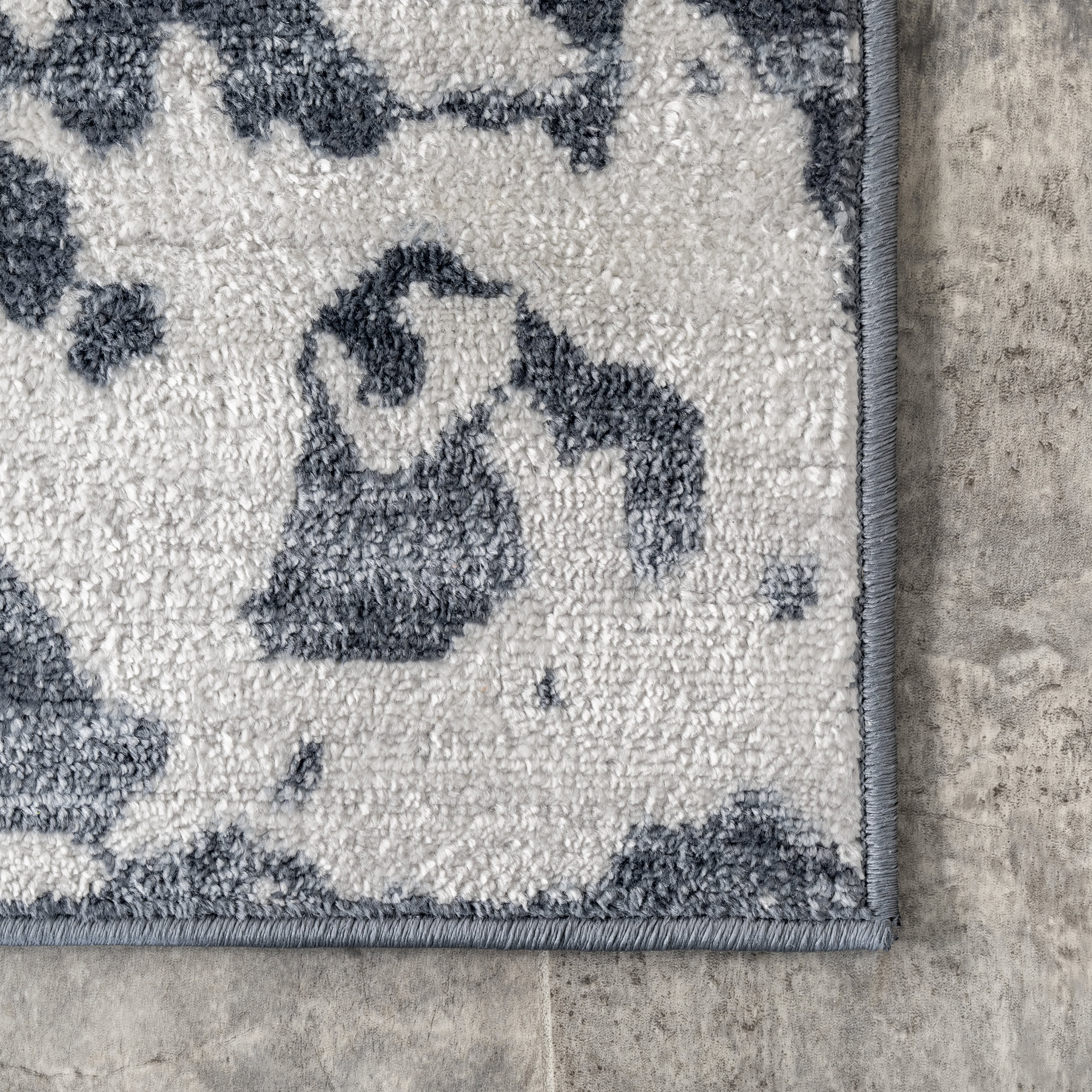 Camryn Mottled Abstract Rug - Blue Modern Area Rug for Living Room, Bedroom & Office Decor