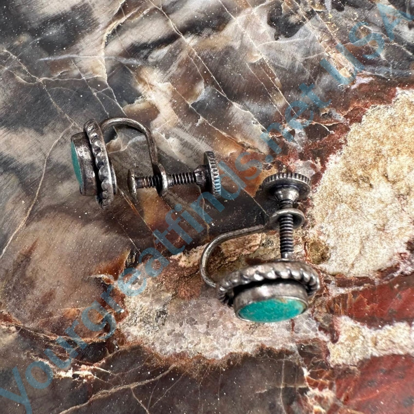 Vintage 925 Sterling Silver Indian Trading Post Screw Back Earrings | Handmade Native American Jewelry for Women | Perfect for Boho, Festival, and Everyday Wear