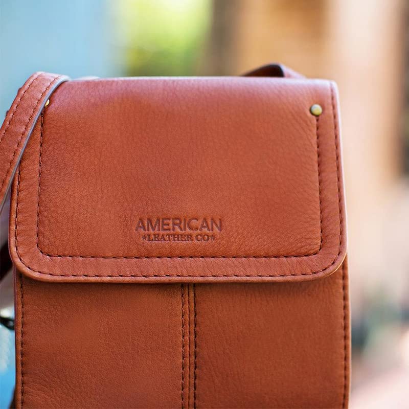 Genuine Leather Crossbody Bag for Women - American Made Kansas Handbag with Adjustable Straps & Multi-Pockets | Perfect for Travel, Shopping & Everyday Use