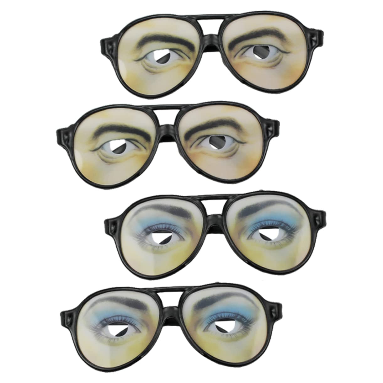 Gadpiparty 4-Pack Eyeball Sunglasses - Fun Novelty Party Glasses for Kids & Adults - Perfect for Birthday Parties, Halloween Costumes & Themed Events