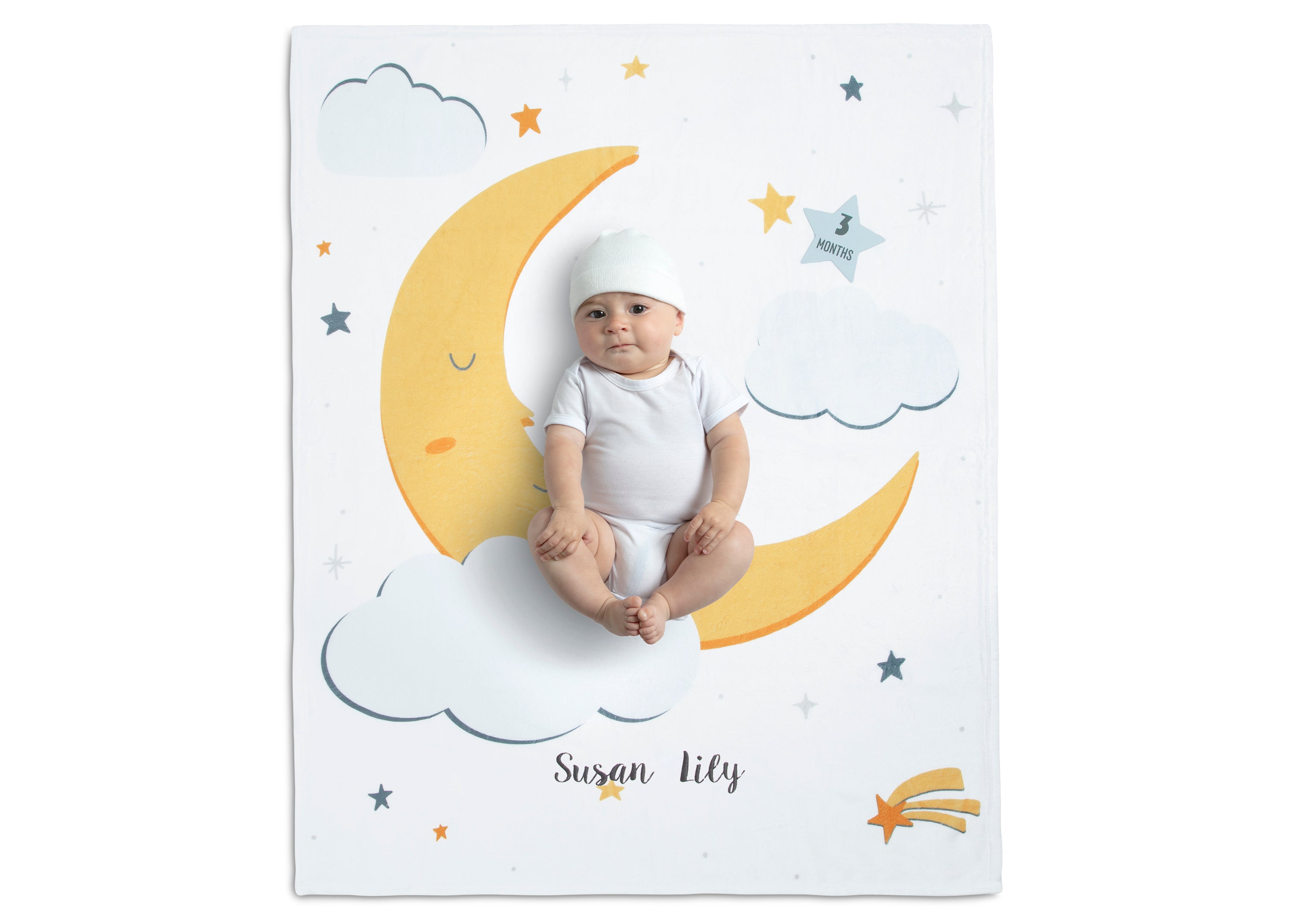 Personalized Milestone Baby Blanket - Custom Name & Date - Soft & Cozy Newborn Keepsake - Perfect for Baby Showers, Christenings & First Birthday Gifts