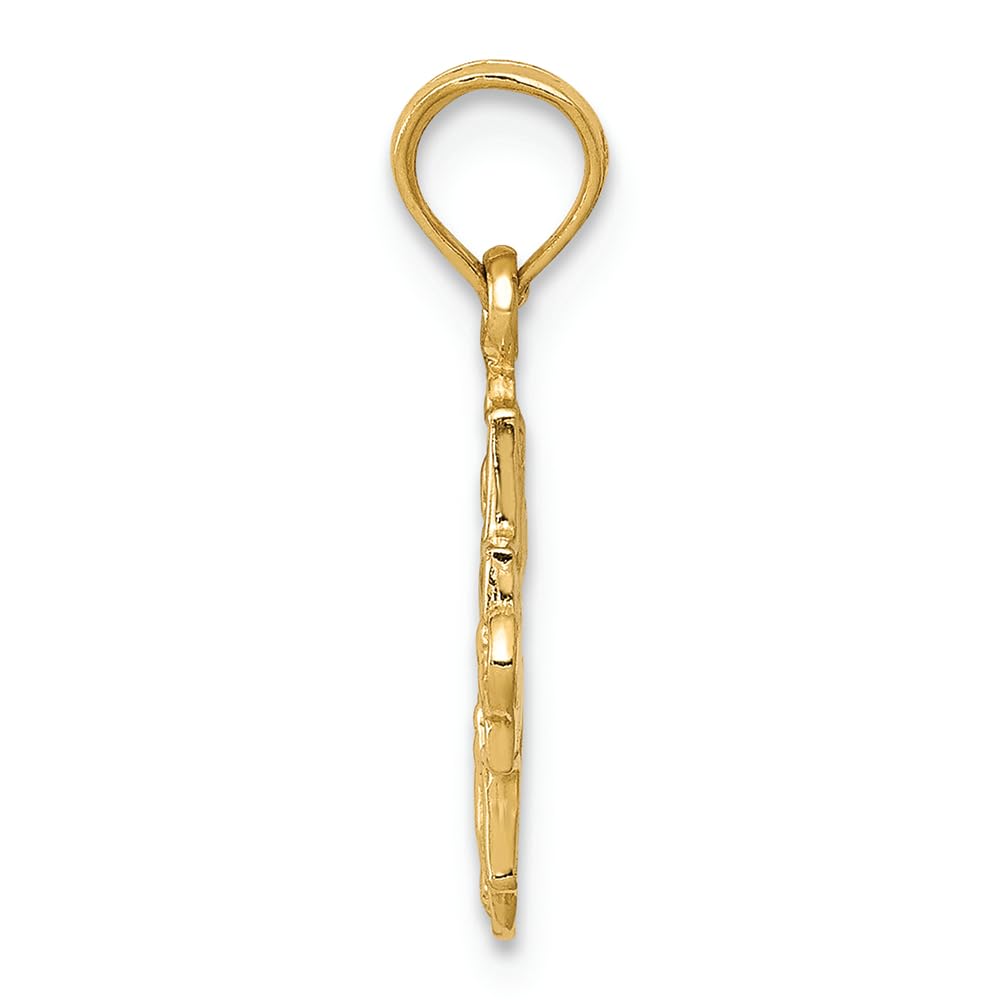 FJC Finejewelers 14k Yellow Gold Miniature Four Way Medal Charm - Elegant Religious Jewelry for Necklace, Bracelet & Gift Giving | Perfect for Baptism, First Communion & Special Occasions