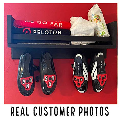 Premium Bike Shelf for Gym & Home - Heavy Duty Cycling Shoe Rack Organizer - Perfect for Indoor Cycling, Peloton Accessories & Home Gym Storage