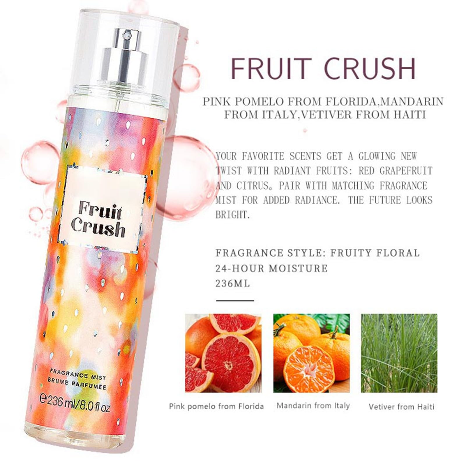 Candy Baby Women's Perfume - Long Lasting Floral Eau De Parfum Body Spray Fragrance (8oz/236ml) | Energetic Scent for Daily Wear, Date Nights & Special Occasions | Perfect Gift for Her