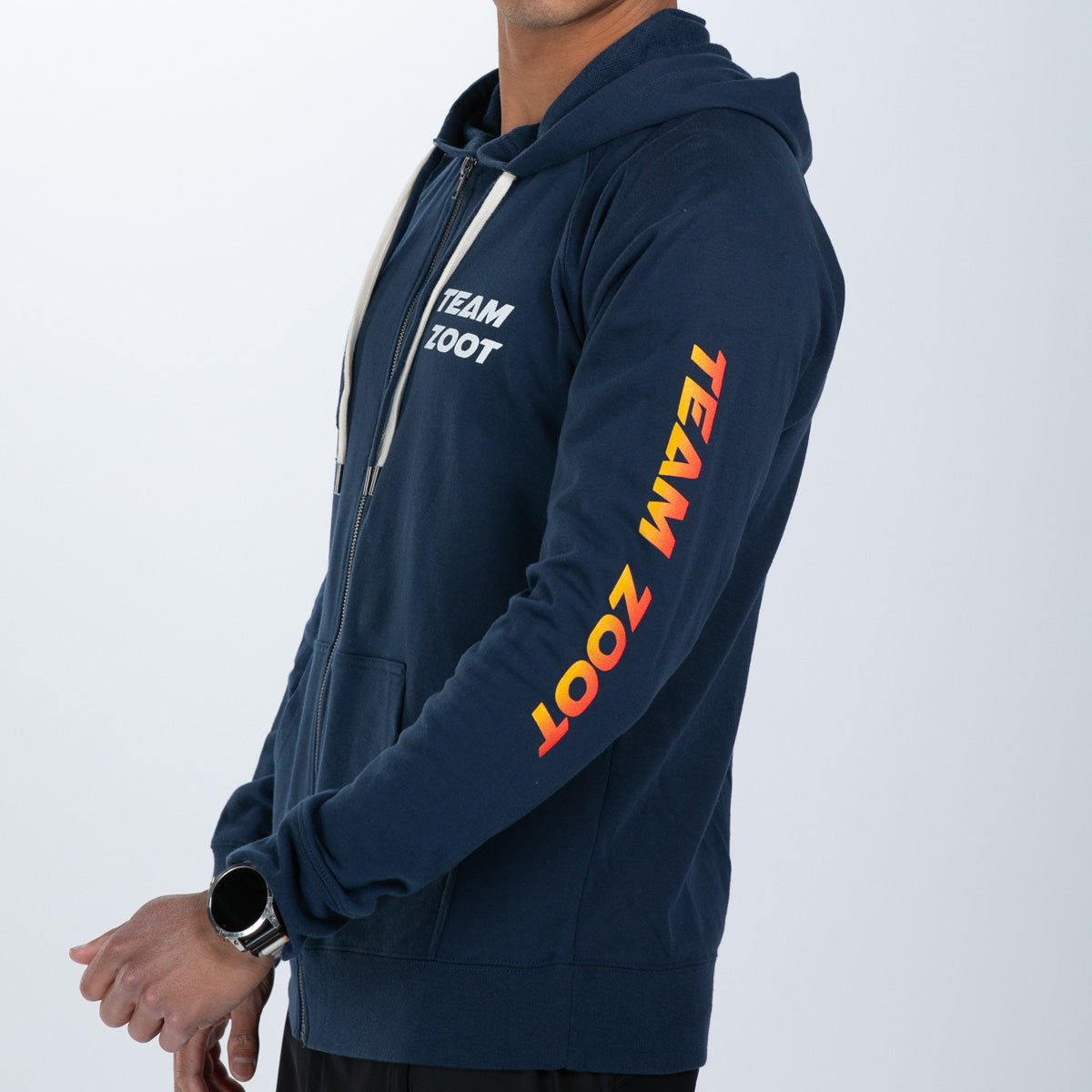Unisex Terry Zip Hoodie - Team Zoot 2025 Indigo Blue | Comfortable Cotton Pullover for Men & Women | Perfect for Gym, Running & Casual Wear