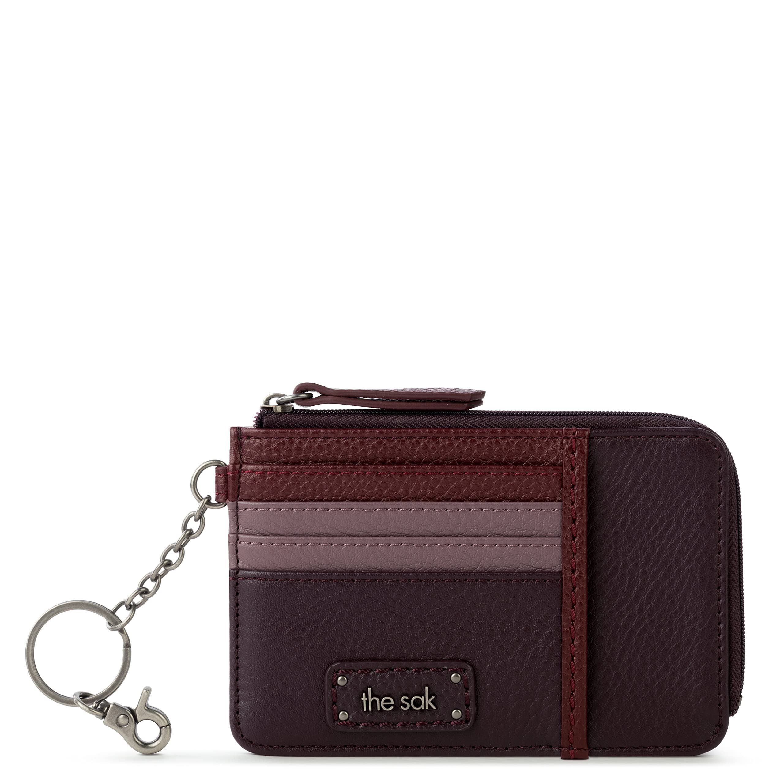 The Sak Iris Genuine Leather Wallet for Women - Slim RFID Blocking Card Holder with Keychain, Perfect for Travel, Work, and Everyday Use